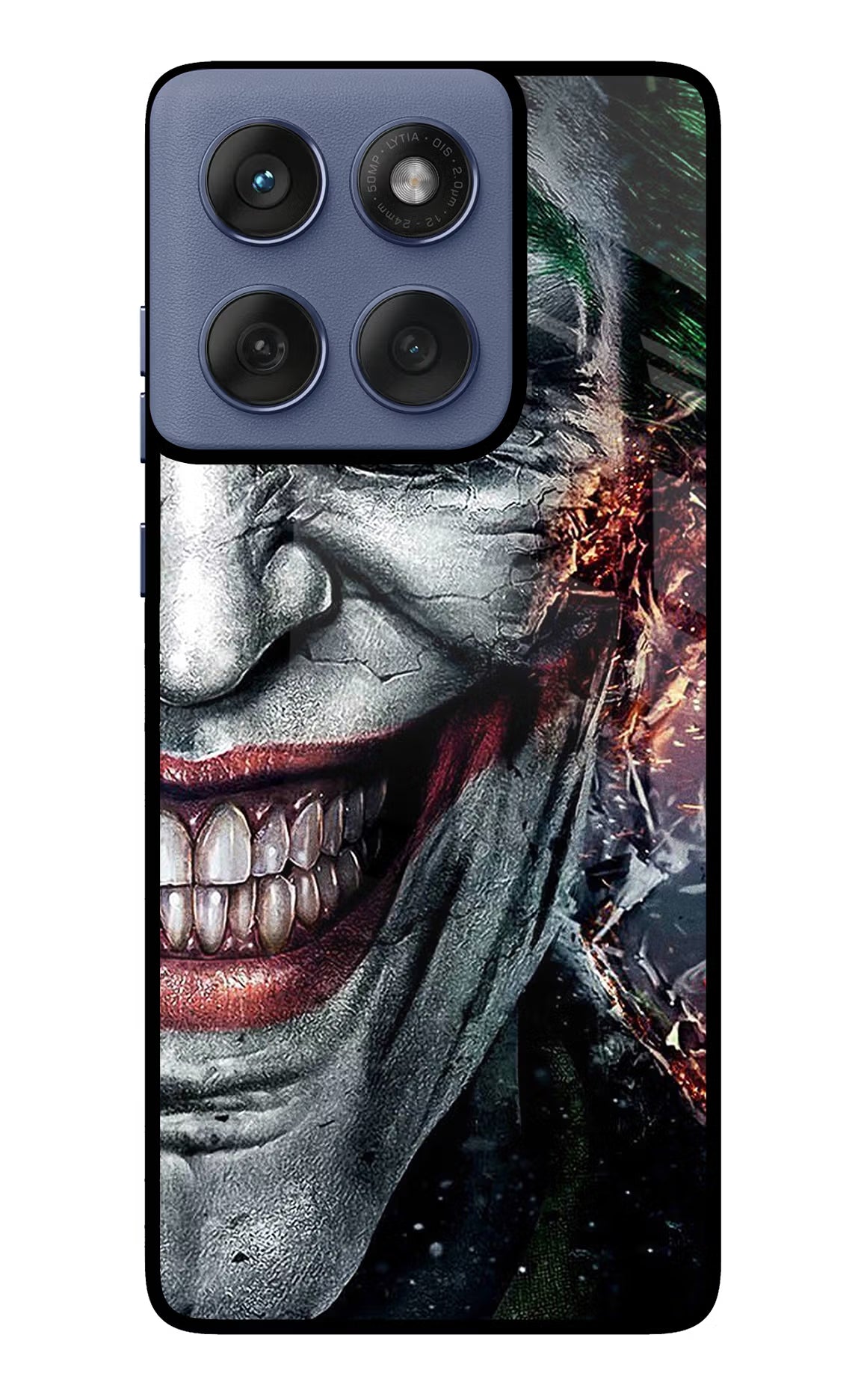 Joker Cam Moto Edge 60 Fusion Back Cover - Joker Cam Moto Edge 60 Fusion Glass Case Back Cover by Casekaro Joker Cam Moto Edge 60 Fusion Glass Case Back Cover by Casekaro