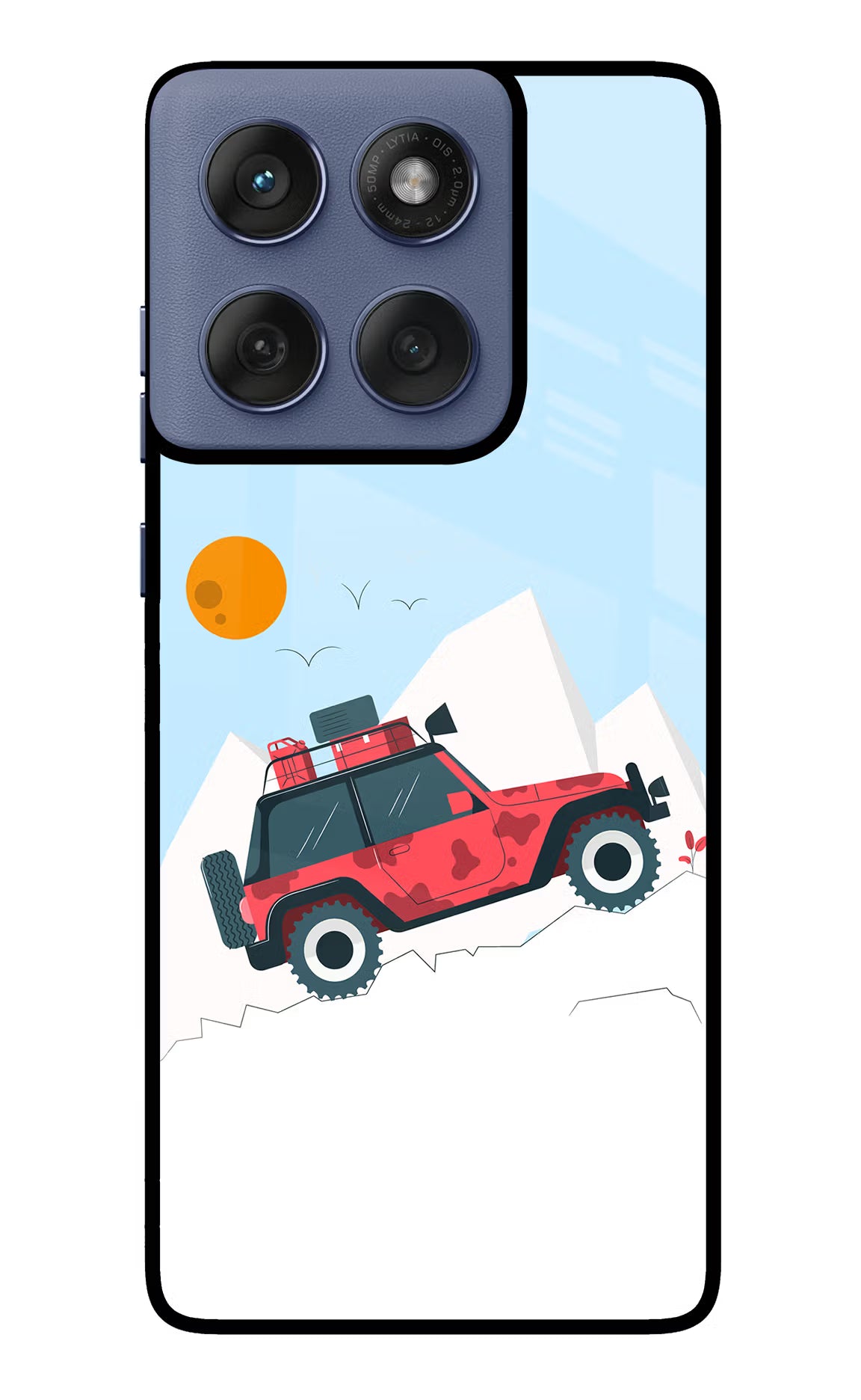 Mountain Trail Beast Moto Edge 60 Fusion Glass Case Back Cover by Casekaro