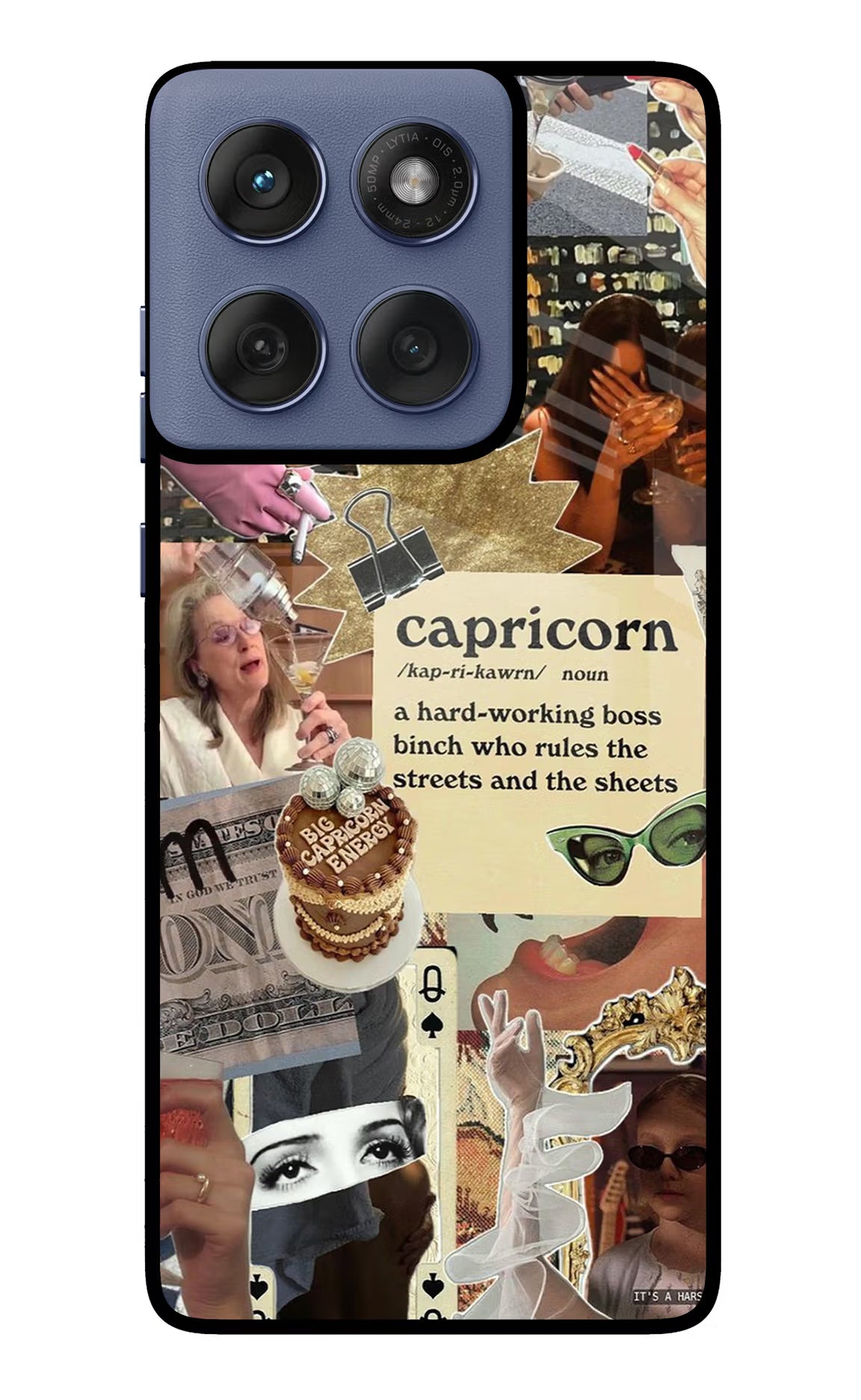 Capricorn Zodiac Moto Edge 60 Fusion Back Cover - Capricorn Zodiac Moto Edge 60 Fusion Glass Case Back Cover by Casekaro Capricorn Zodiac Moto Edge 60 Fusion Glass Case Back Cover by Casekaro