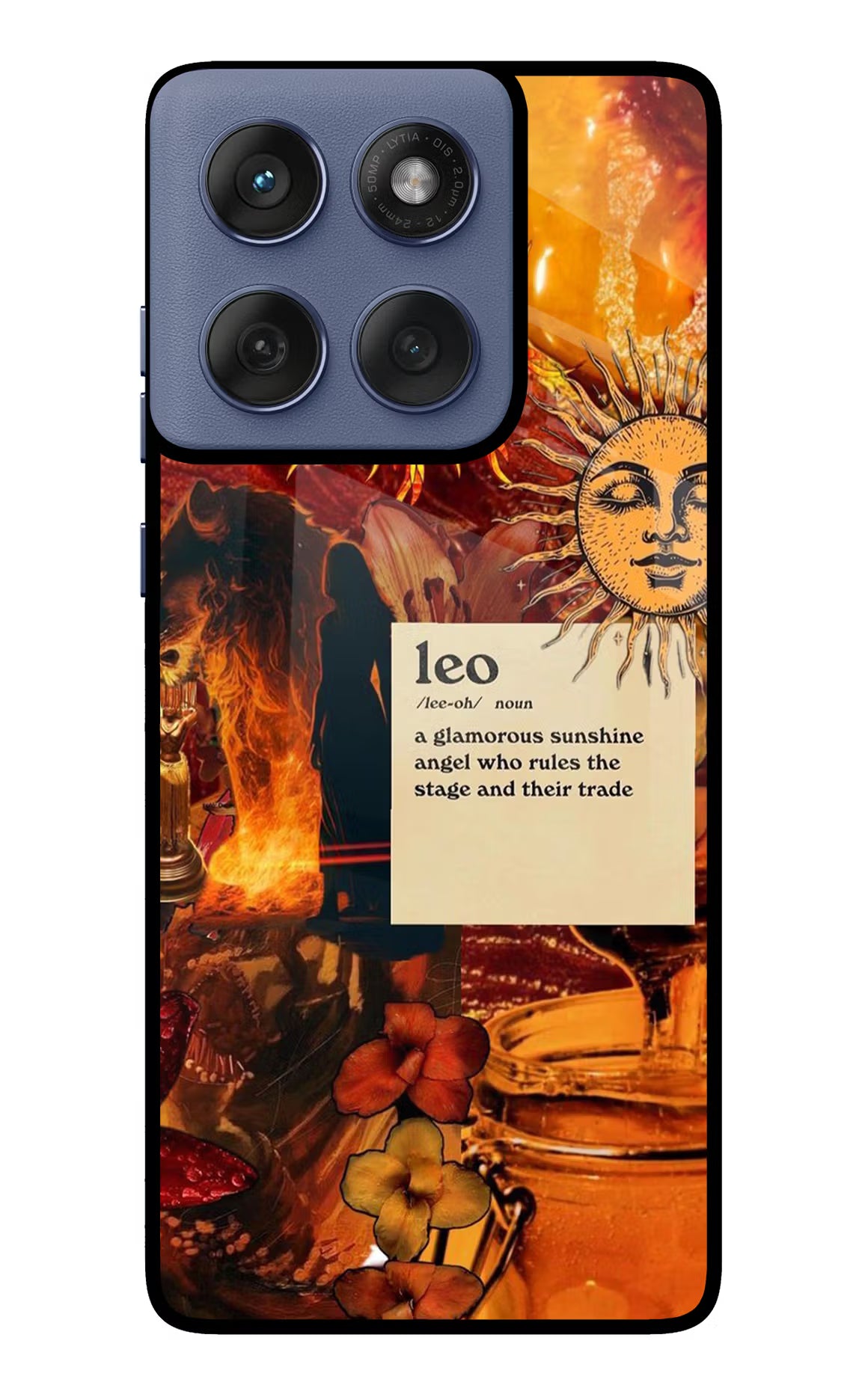 Leo Zodiac Moto Edge 60 Fusion Back Cover - Leo Zodiac Moto Edge 60 Fusion Glass Case Back Cover by Casekaro Leo Zodiac Moto Edge 60 Fusion Glass Case Back Cover by Casekaro