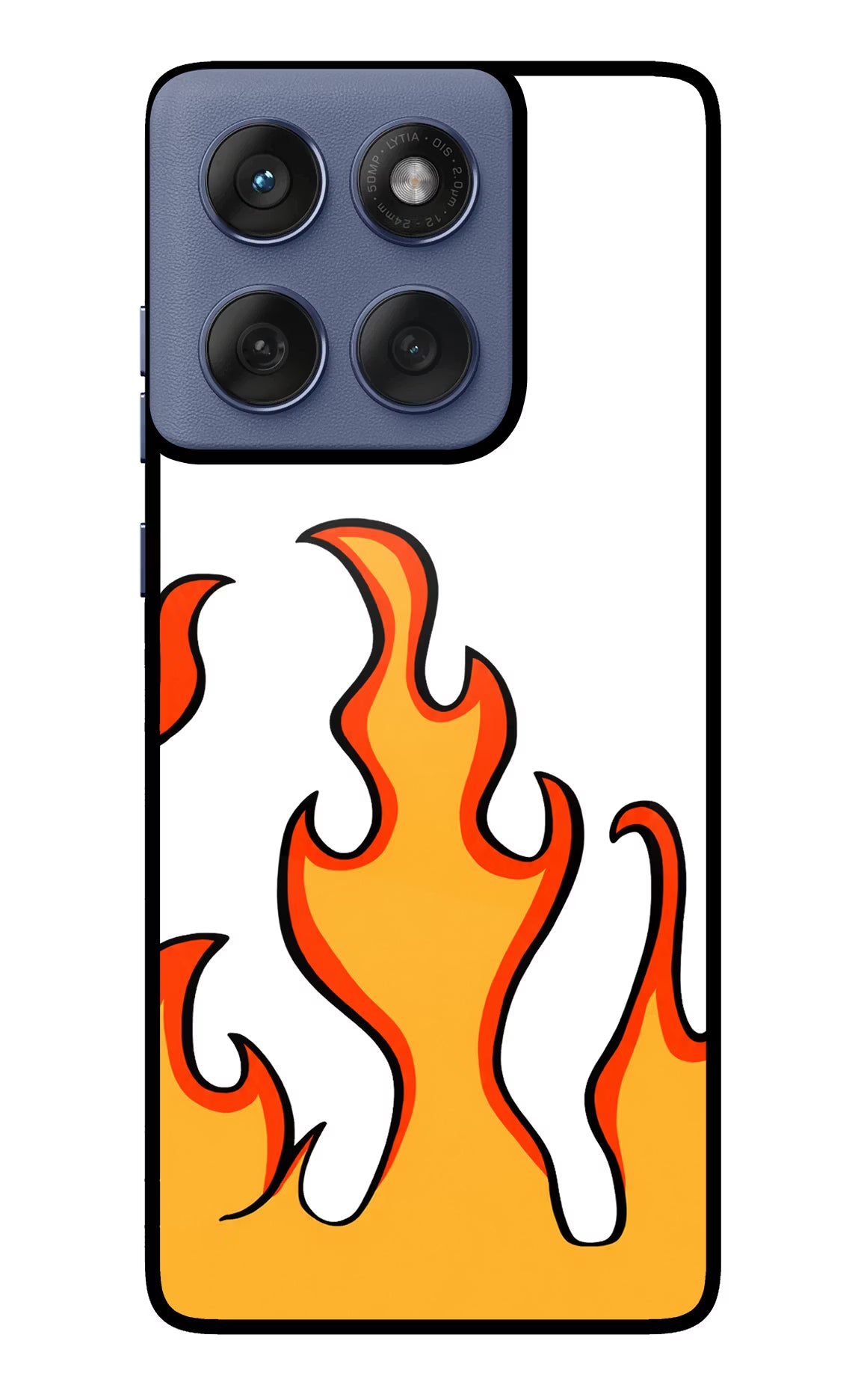 Fired Up – White Moto Edge 60 Fusion Glass Case - Fired Up – White Moto Edge 60 Fusion Glass Case Fired Up – White Moto Edge 60 Fusion Glass Case