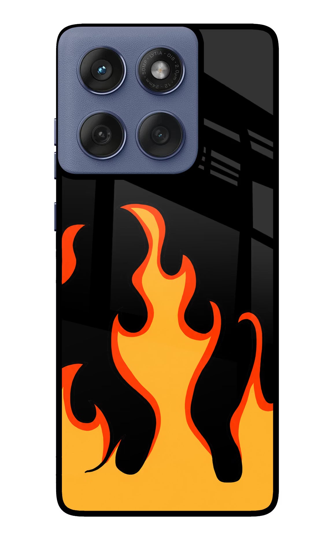 Fired Up – Black Moto Edge 60 Fusion Glass Case - Fired Up – Black Moto Edge 60 Fusion Glass Case Fired Up – Black Moto Edge 60 Fusion Glass Case