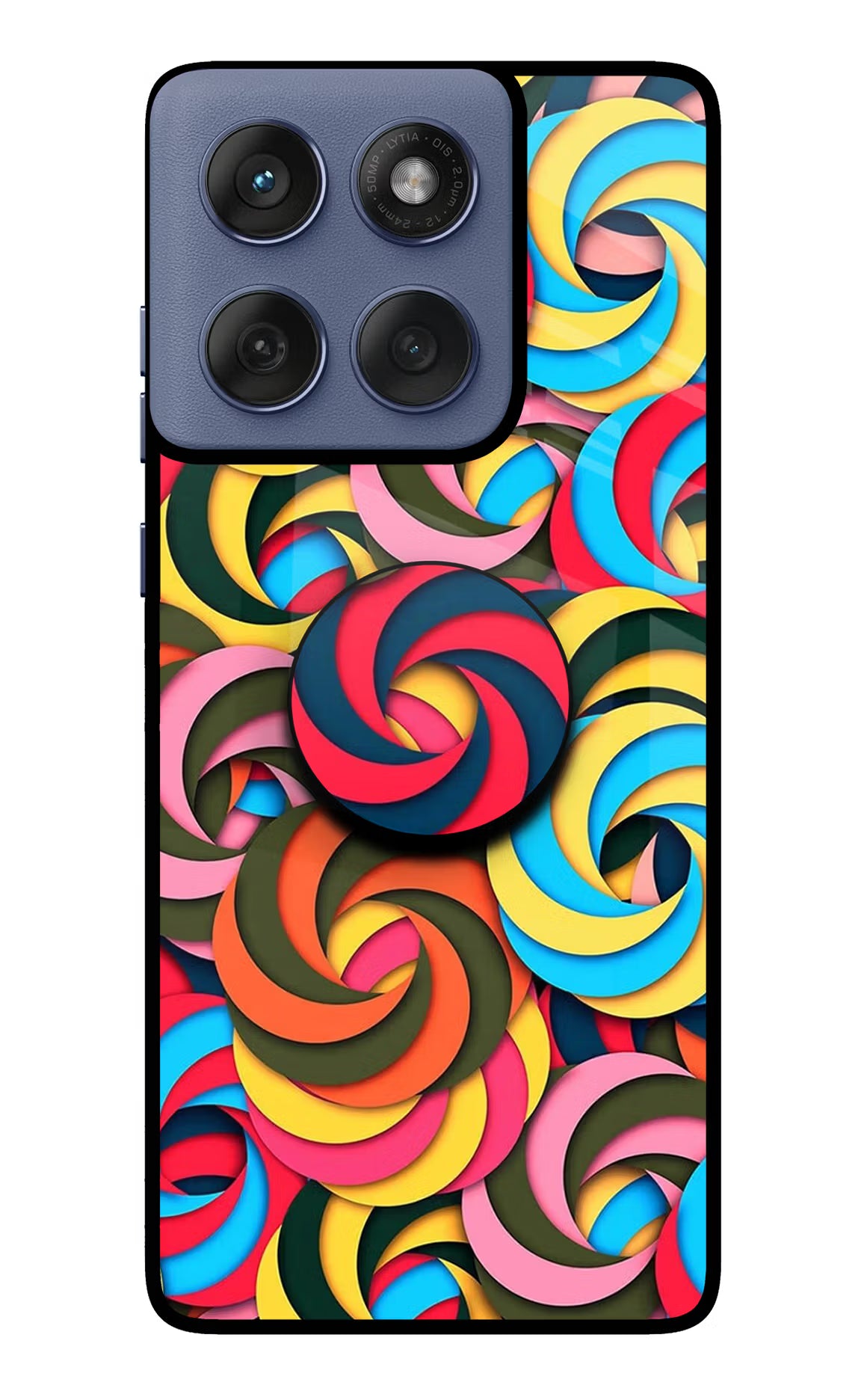 Spiral Pattern Moto Edge 60 Fusion Pop Case by Casekaro