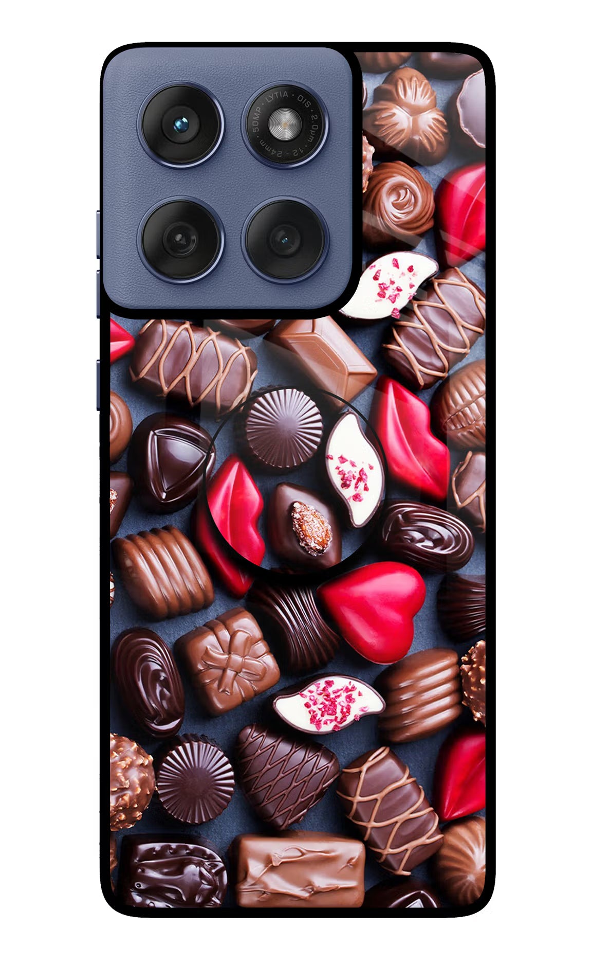 Chocolates Moto Edge 60 Fusion Pop Case - Chocolates Moto Edge 60 Fusion Pop Case by Casekaro Chocolates Moto Edge 60 Fusion Pop Case by Casekaro