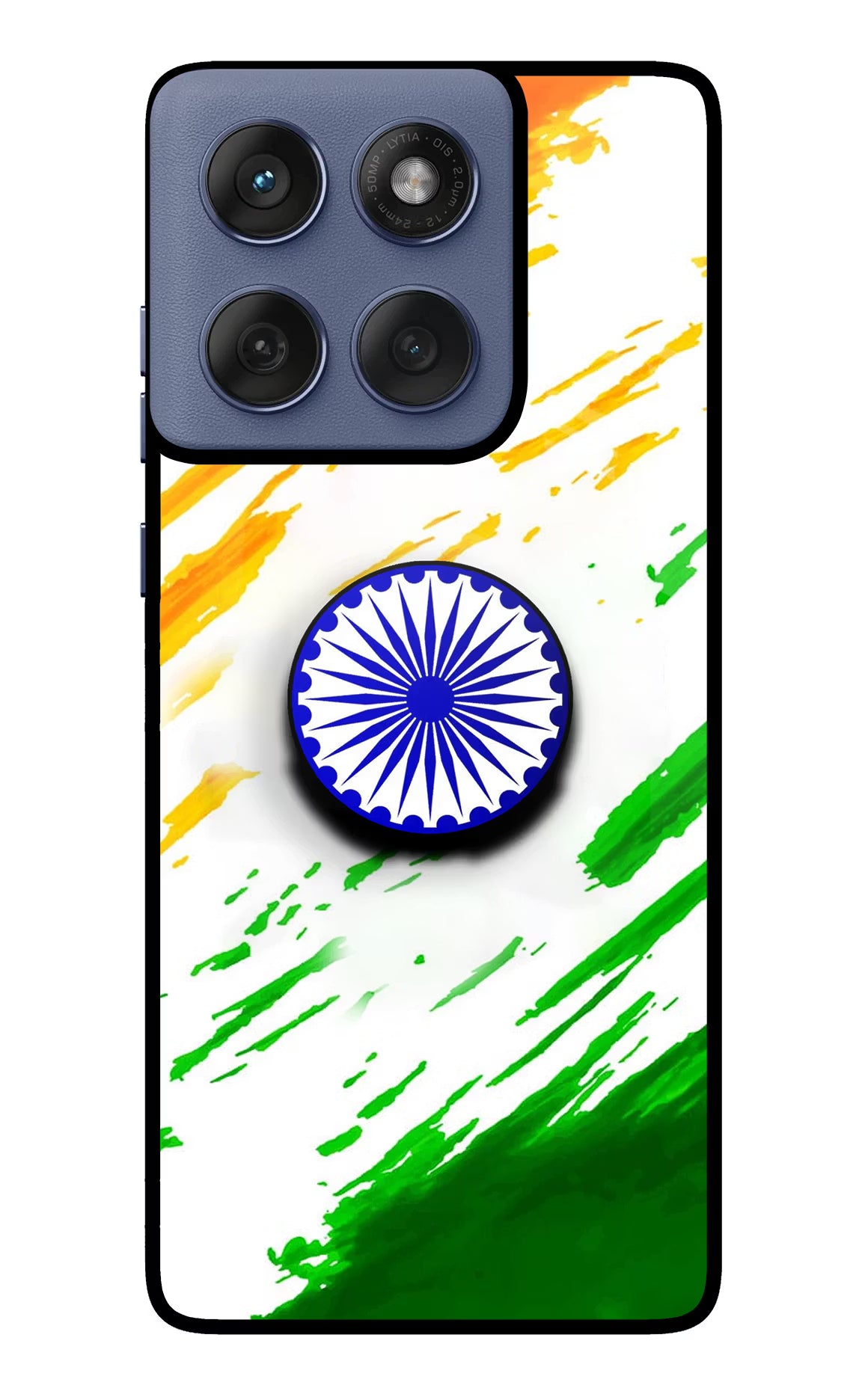 Indian Flag Ashoka Chakra Moto Edge 60 Fusion Pop Case by Casekaro