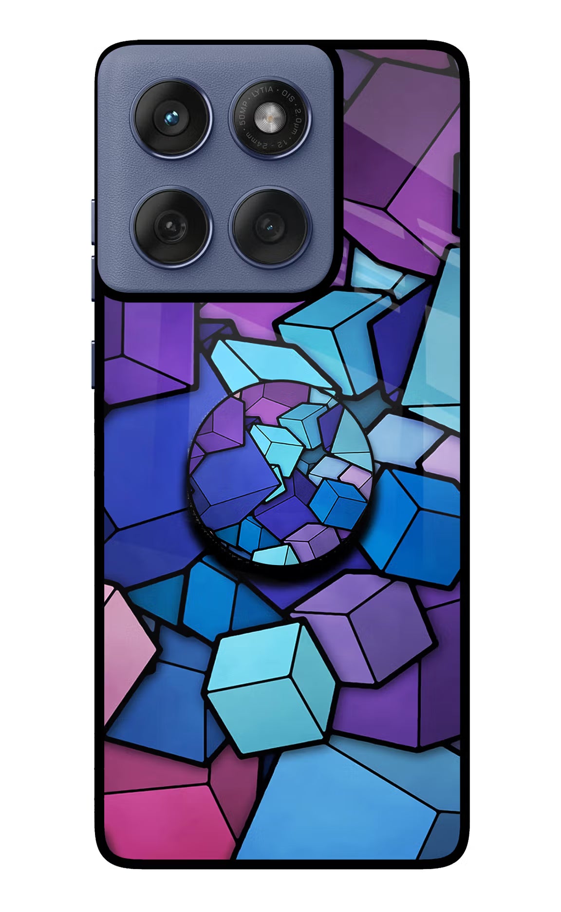 Cubic Abstract Moto Edge 60 Fusion Pop Case by Casekaro