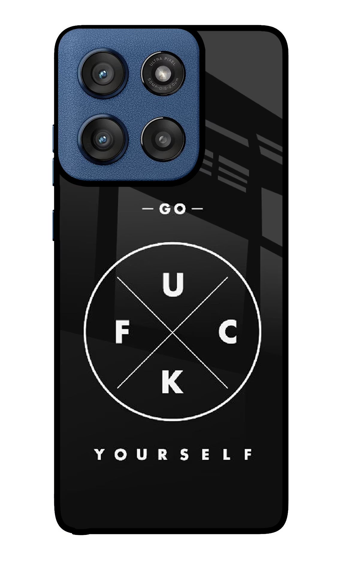 Go Fuck Yourself Moto Edge 60 Stylus Back Cover - Go Fuck Yourself Moto Edge 60 Stylus Glass Case Back Cover by Casekaro Go Fuck Yourself Moto Edge 60 Stylus Glass Case Back Cover by Casekaro
