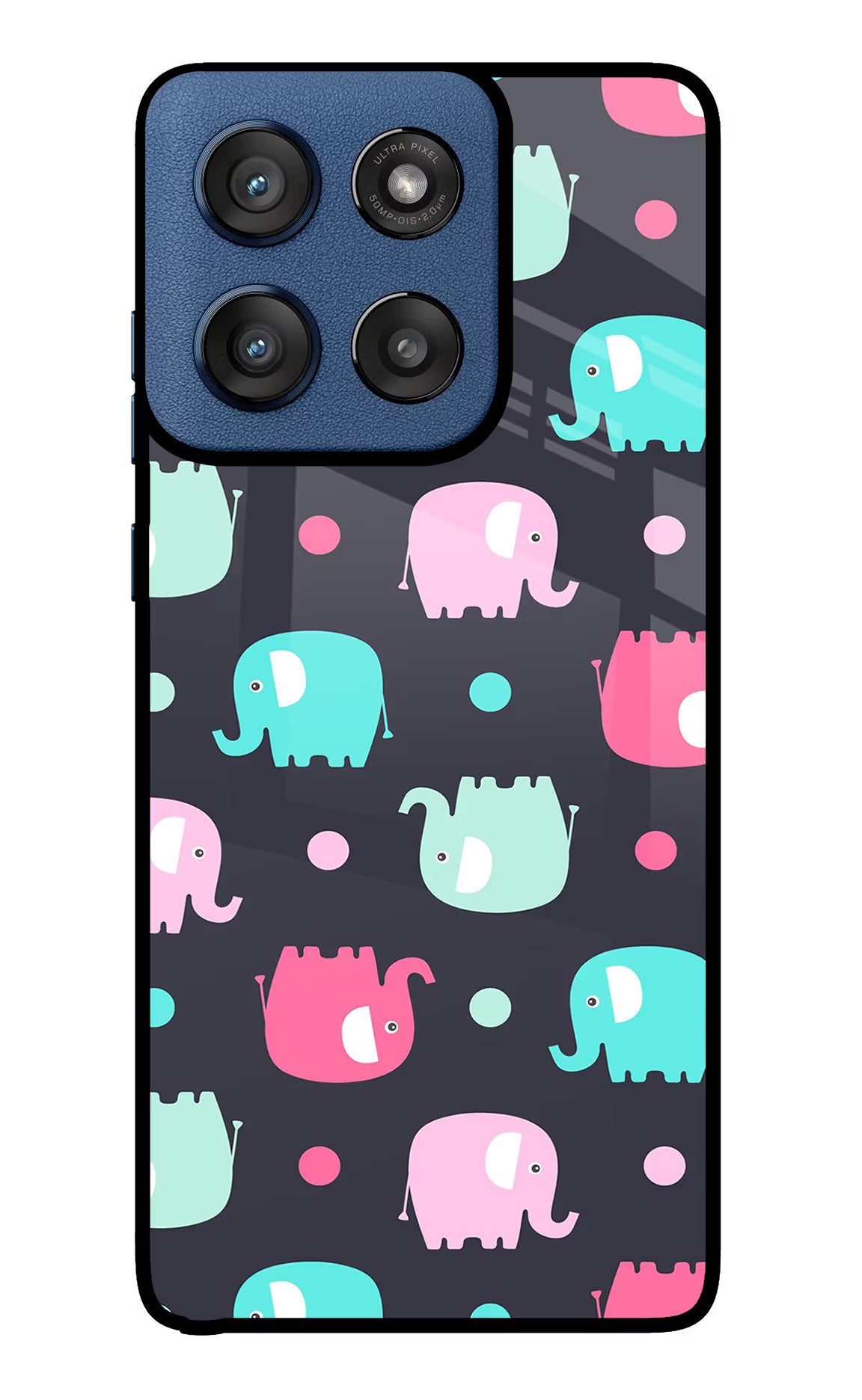 Elephants Moto Edge 60 Stylus Back Cover - Elephants Moto Edge 60 Stylus Glass Case Back Cover by Casekaro Elephants Moto Edge 60 Stylus Glass Case Back Cover by Casekaro