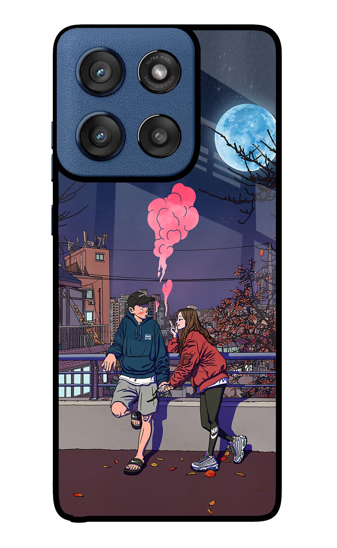 Chilling Couple Moto Edge 60 Stylus Back Cover - Chilling Couple Moto Edge 60 Stylus Glass Case Back Cover by Casekaro Chilling Couple Moto Edge 60 Stylus Glass Case Back Cover by Casekaro