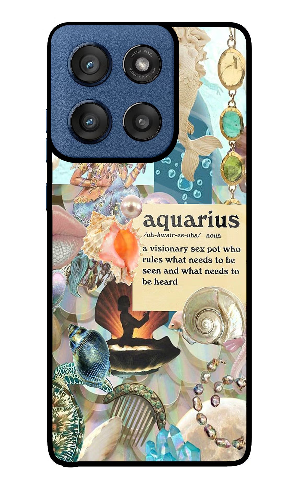 Aquarius Zodiac Moto Edge 60 Stylus Back Cover - Aquarius Zodiac Moto Edge 60 Stylus Glass Case Back Cover by Casekaro Aquarius Zodiac Moto Edge 60 Stylus Glass Case Back Cover by Casekaro