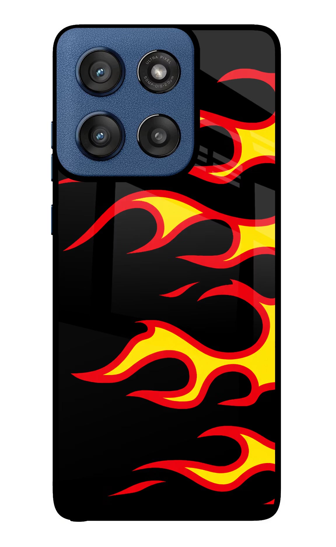 Side Sweep Flames Moto Edge 60 Stylus Back Cover - Side Sweep Flames Moto Edge 60 Stylus Glass Case Back Cover by Casekaro Side Sweep Flames Moto Edge 60 Stylus Glass Case Back Cover by Casekaro