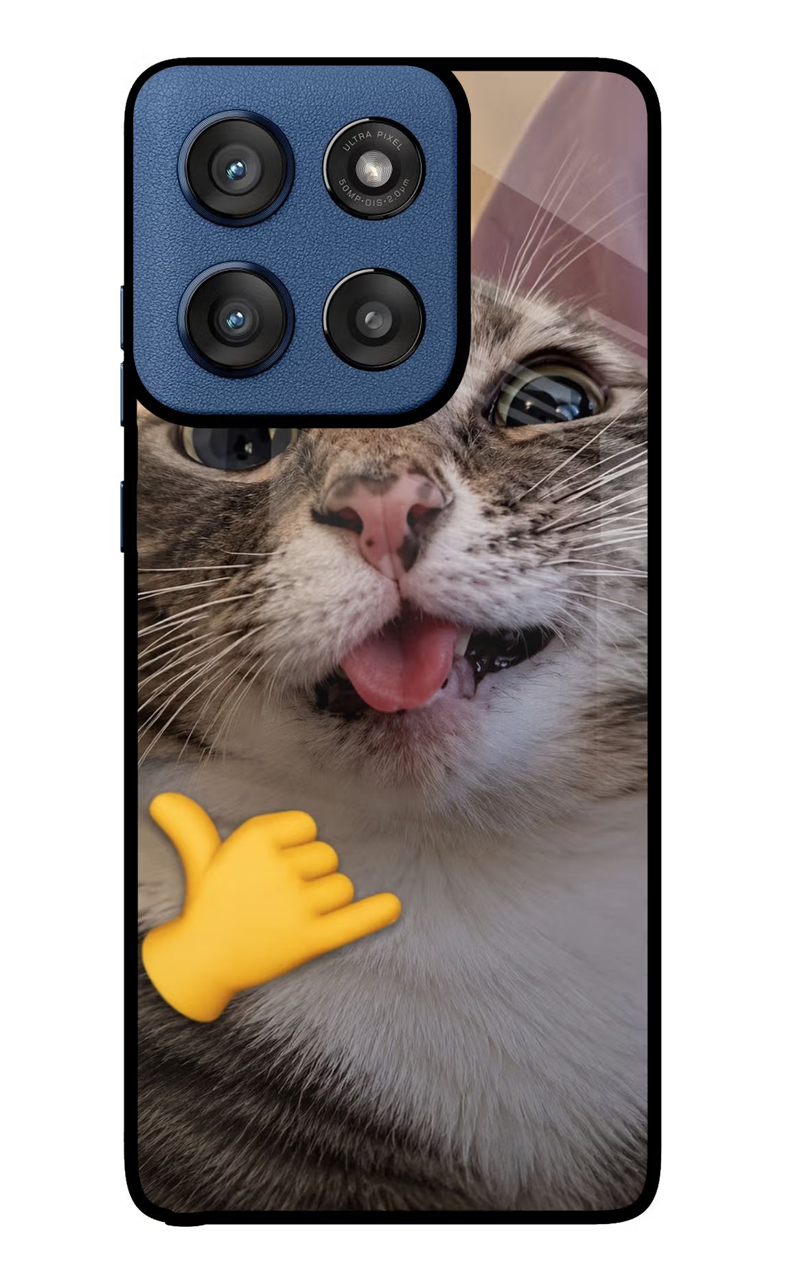 Silly Cat Call Moto Edge 60 Stylus Glass Case - Silly Cat Call Moto Edge 60 Stylus Glass Case Silly Cat Call Moto Edge 60 Stylus Glass Case