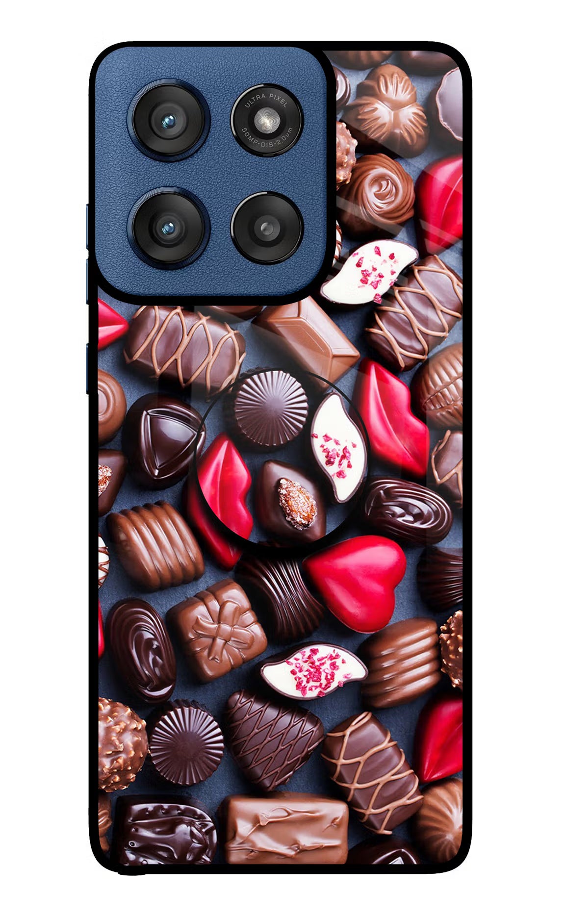 Chocolates Moto Edge 60 Stylus Pop Case - Chocolates Moto Edge 60 Stylus Pop Case by Casekaro Chocolates Moto Edge 60 Stylus Pop Case by Casekaro