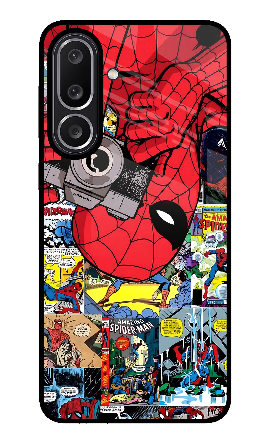 Spider Man Samsung M56 5G Glass Case - Spider Man Samsung M56 5G Glass Case Spider Man Samsung M56 5G Glass Case