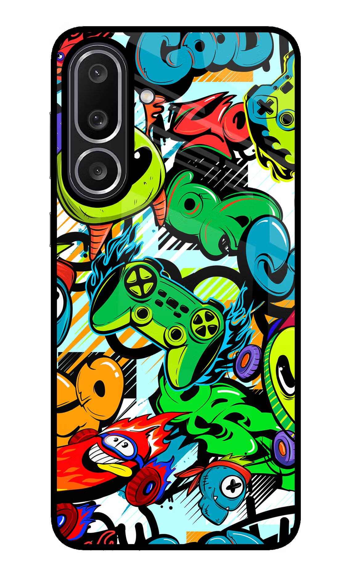 Game Doodle Samsung M56 5G Glass Case - Game Doodle Samsung M56 5G Glass Case Game Doodle Samsung M56 5G Glass Case