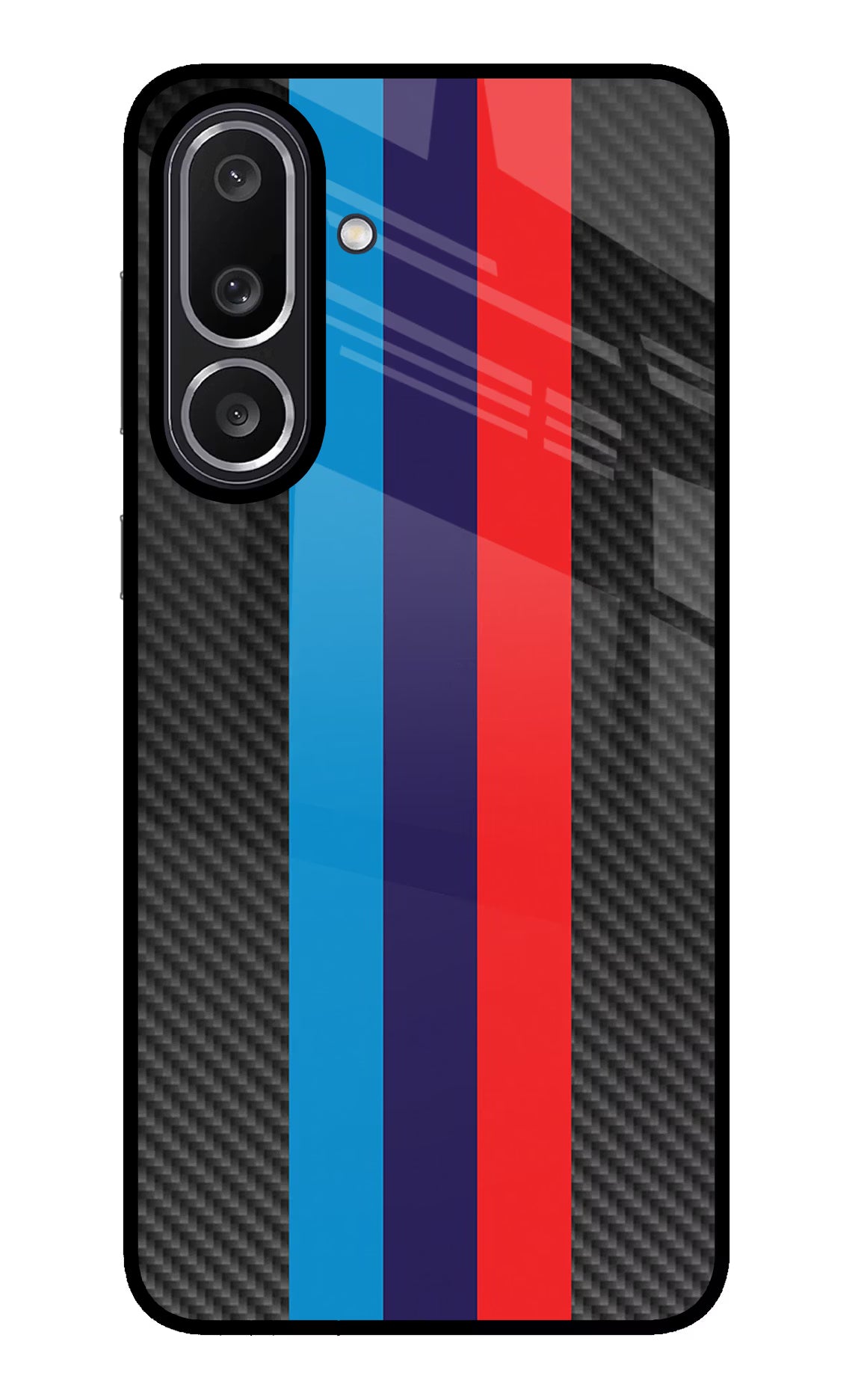 BMW Stripes Pattern Samsung M56 5G Glass Case - BMW Stripes Pattern Samsung M56 5G Glass Case BMW Stripes Pattern Samsung M56 5G Glass Case