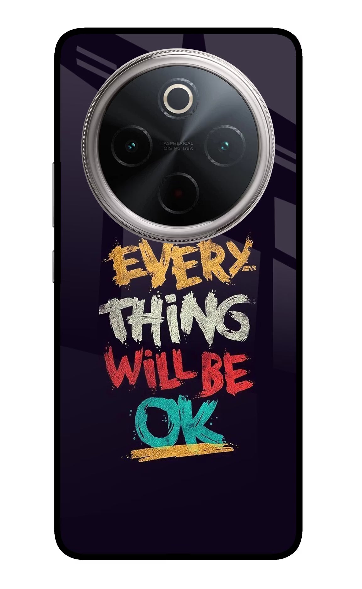 Everything Will Be Ok Vivo T4 5G Back Cover - Everything Will Be Ok Vivo T4 5G Glass Case Back Cover by Casekaro Everything Will Be Ok Vivo T4 5G Glass Case Back Cover by Casekaro
