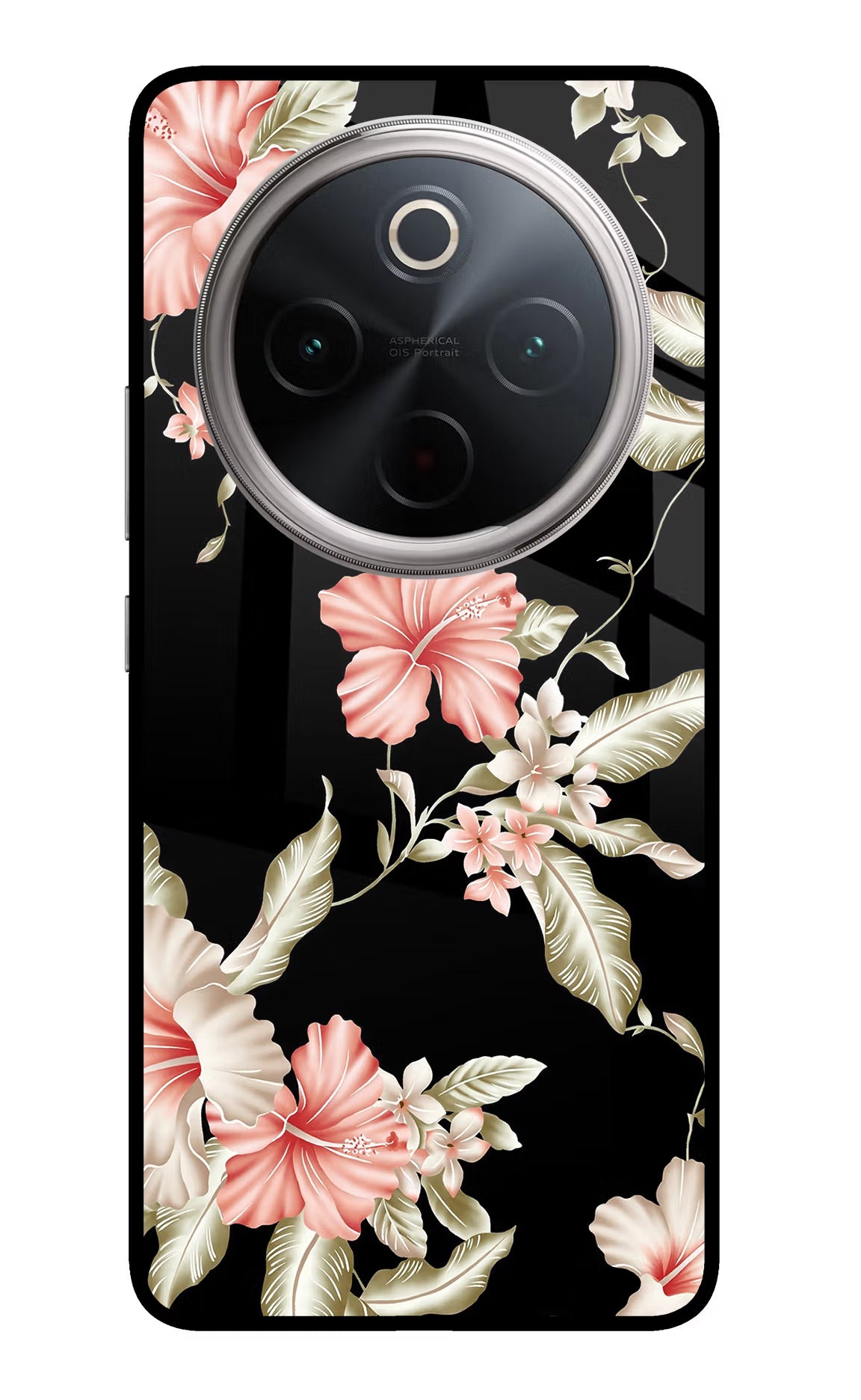 Flowers Vivo T4 5G Back Cover - Flowers Vivo T4 5G Glass Case Back Cover by Casekaro Flowers Vivo T4 5G Glass Case Back Cover by Casekaro