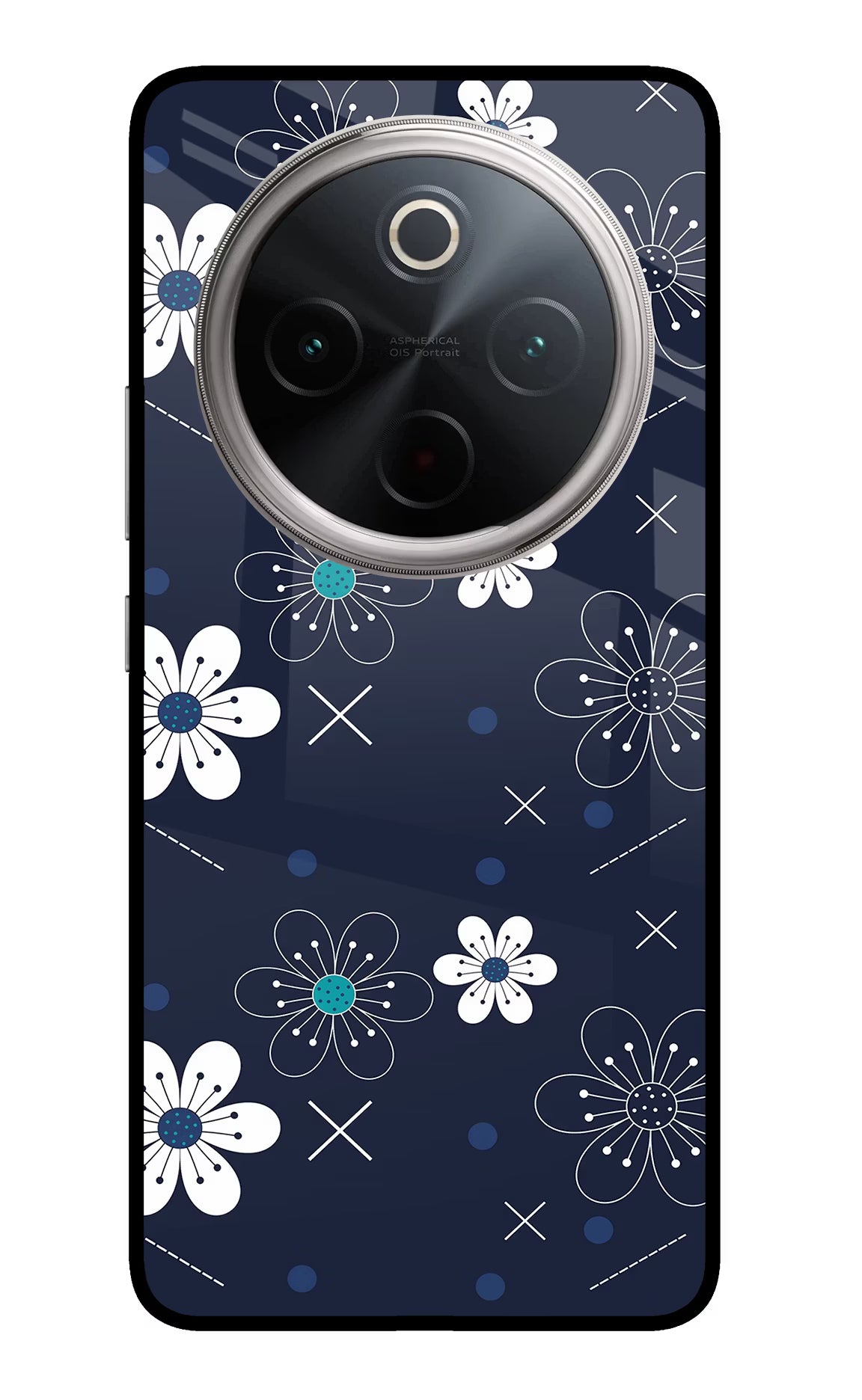Flowers Vivo T4 5G Glass Case - Flowers Vivo T4 5G Glass Case Flowers Vivo T4 5G Glass Case