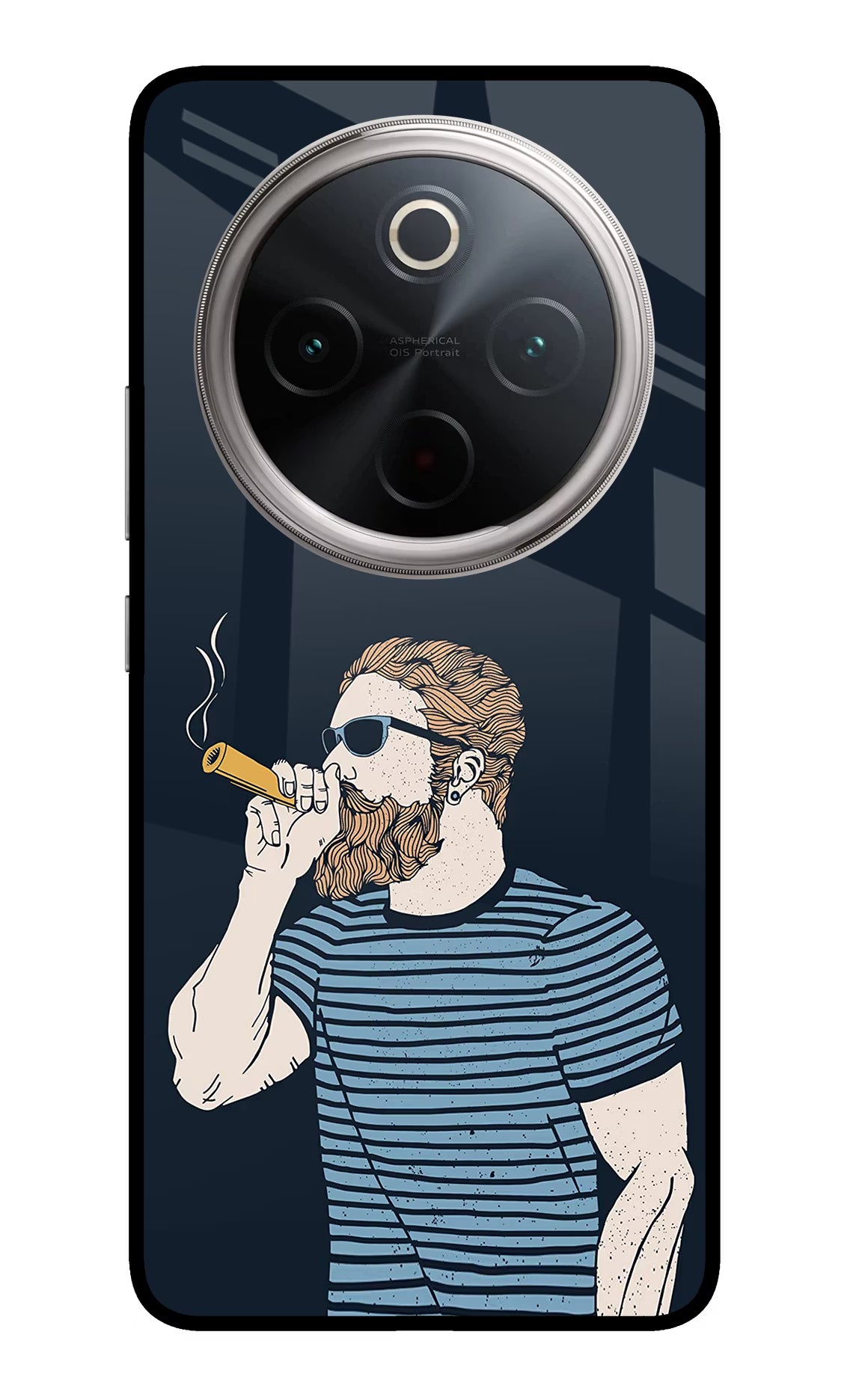 Smoking Vivo T4 5G Back Cover - Smoking Vivo T4 5G Glass Case Back Cover by Casekaro Smoking Vivo T4 5G Glass Case Back Cover by Casekaro