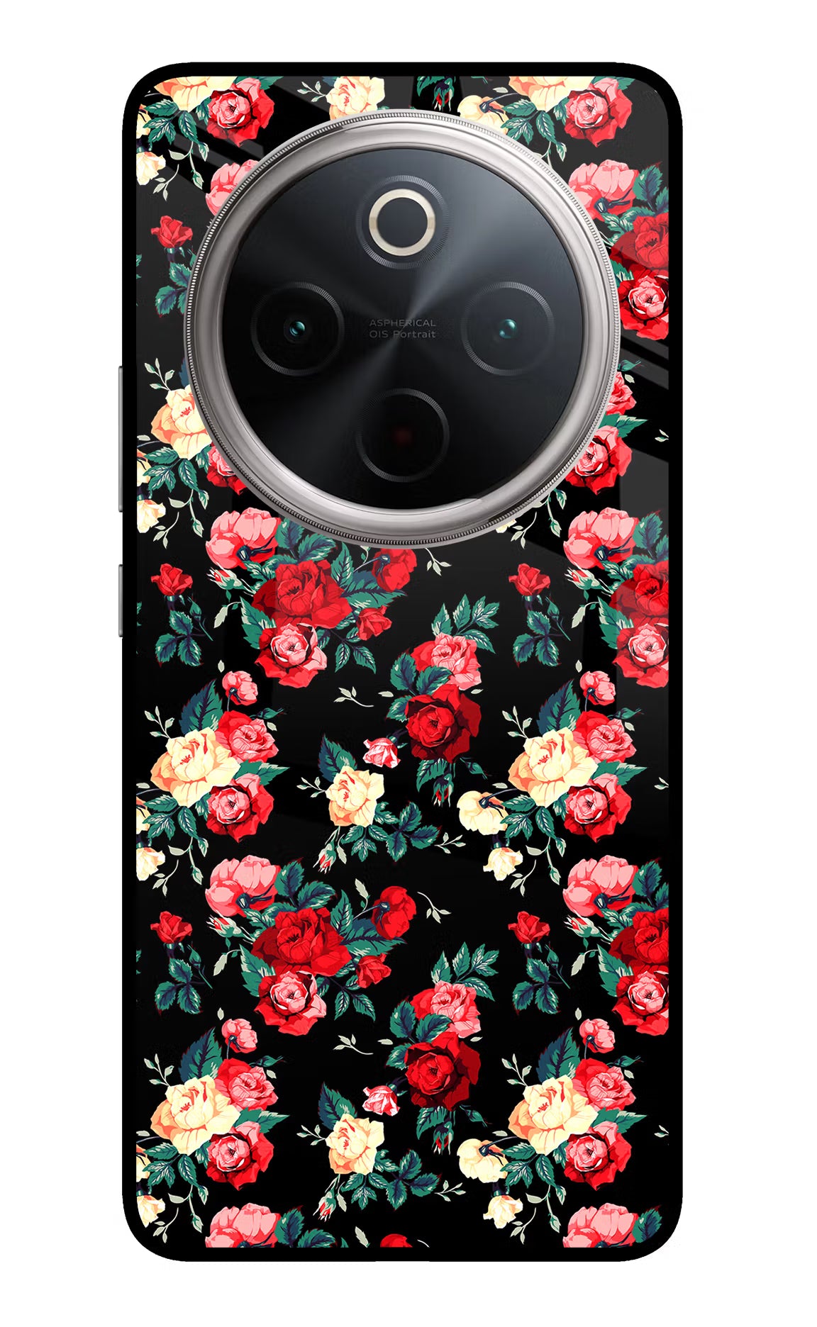 Rose Pattern Vivo T4 5G Glass Case - Rose Pattern Vivo T4 5G Glass Case Rose Pattern Vivo T4 5G Glass Case
