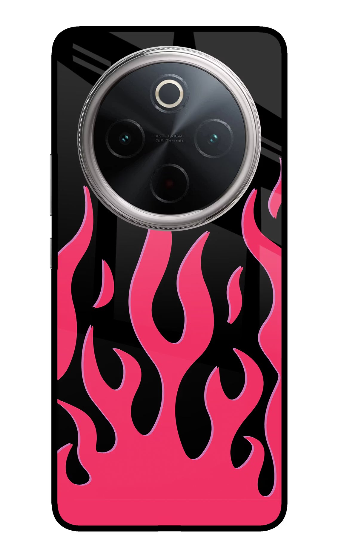 Fire Flames Vivo T4 5G Back Cover - Fire Flames Vivo T4 5G Glass Case Back Cover by Casekaro Fire Flames Vivo T4 5G Glass Case Back Cover by Casekaro