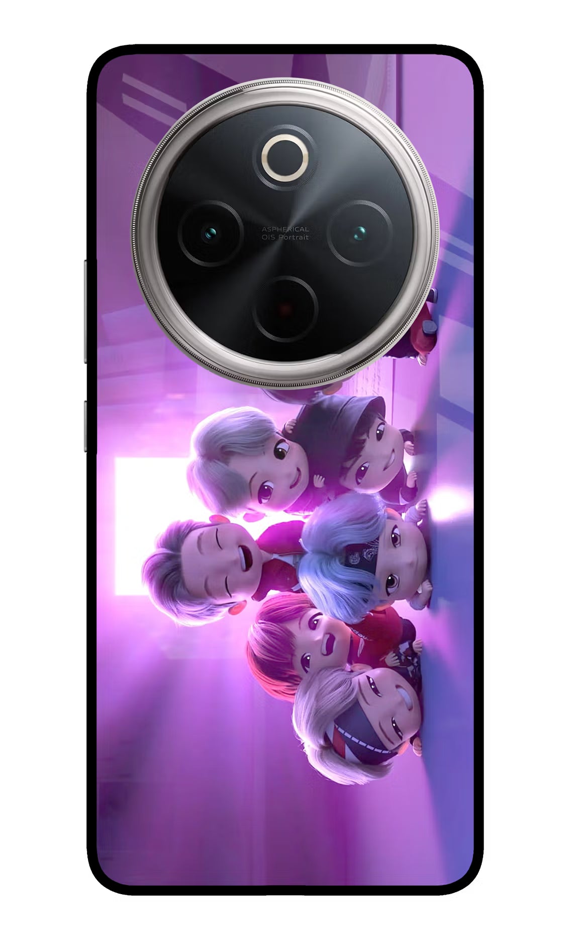 BTS Chibi Vivo T4 5G Glass Case - BTS Chibi Vivo T4 5G Glass Case BTS Chibi Vivo T4 5G Glass Case