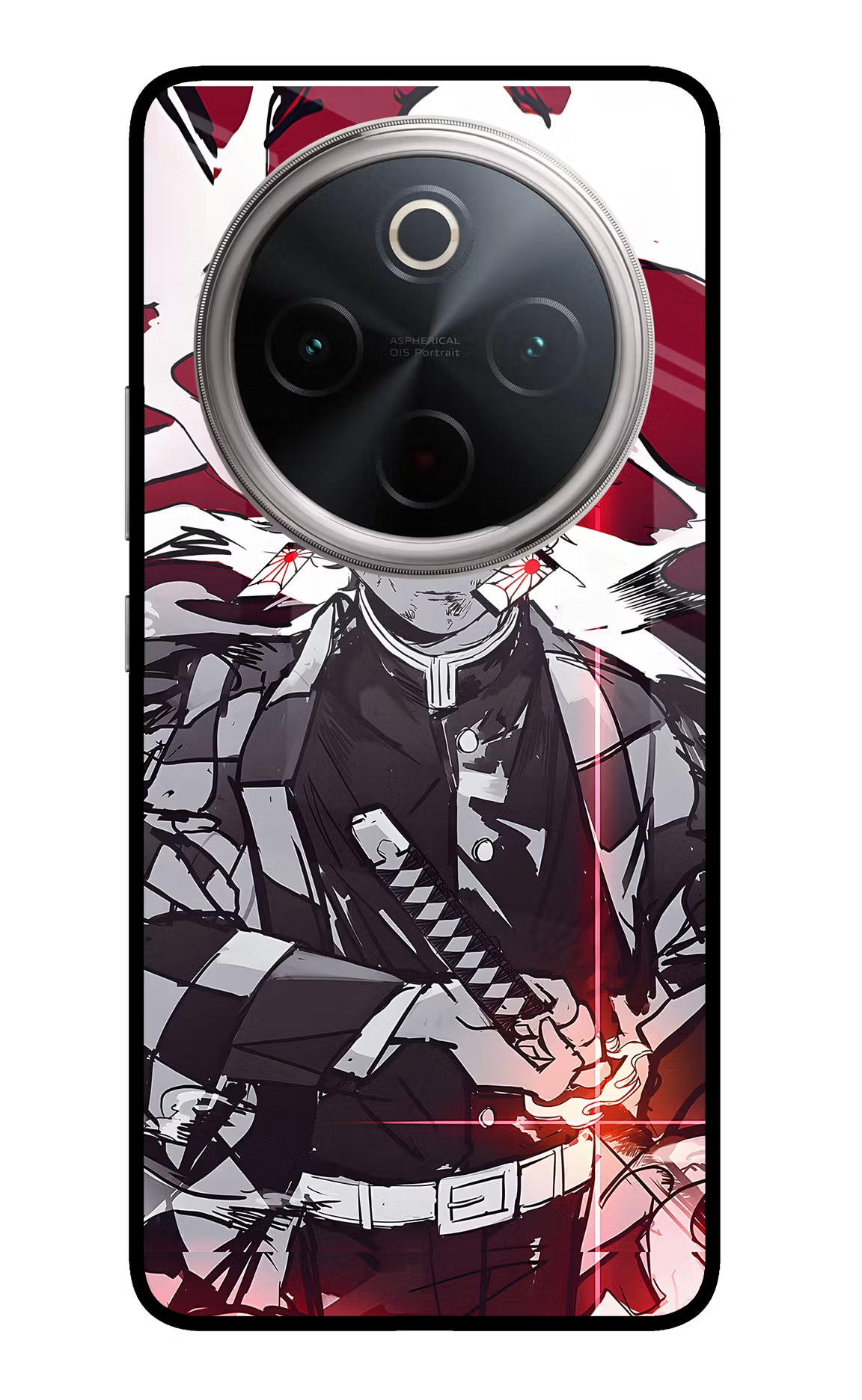 Demon Slayer Vivo T4 5G Back Cover - Demon Slayer Vivo T4 5G Glass Case Back Cover by Casekaro Demon Slayer Vivo T4 5G Glass Case Back Cover by Casekaro