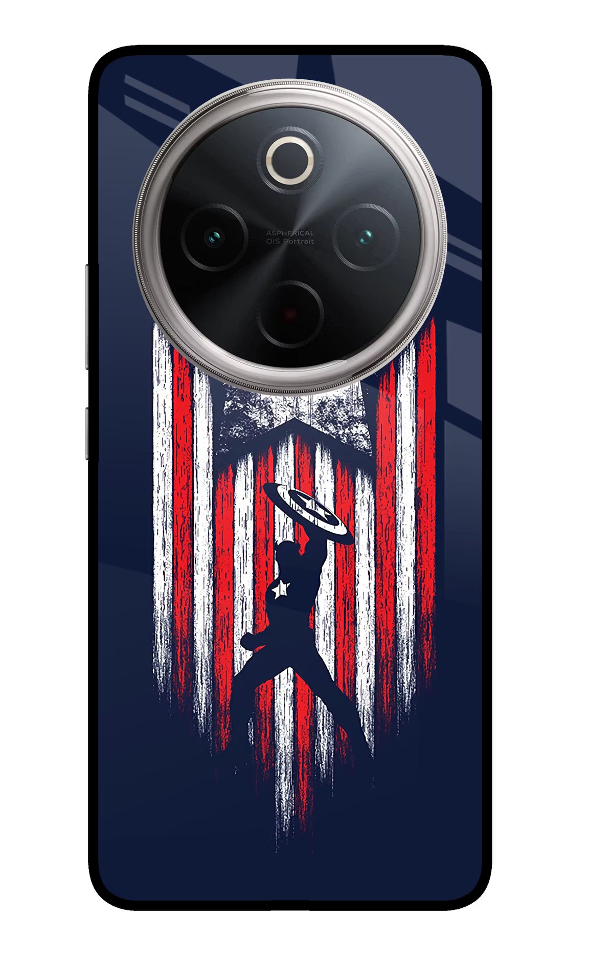 Captain America Marvel Art Vivo T4 5G Back Cover - Captain America Marvel Art Vivo T4 5G Glass Case Back Cover by Casekaro Captain America Marvel Art Vivo T4 5G Glass Case Back Cover by Casekaro