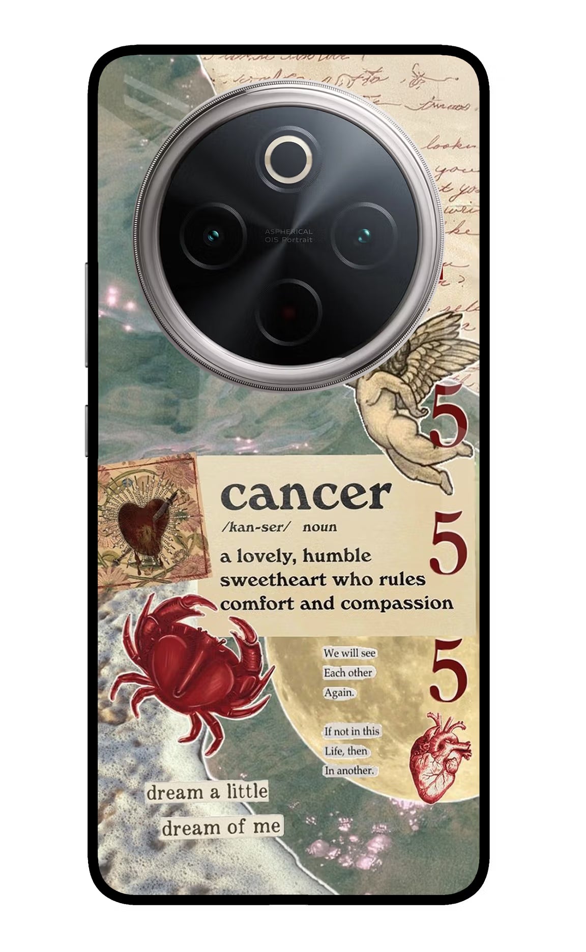Cancer Zodiac Vivo T4 5G Glass Case - Cancer Zodiac Vivo T4 5G Glass Case Cancer Zodiac Vivo T4 5G Glass Case