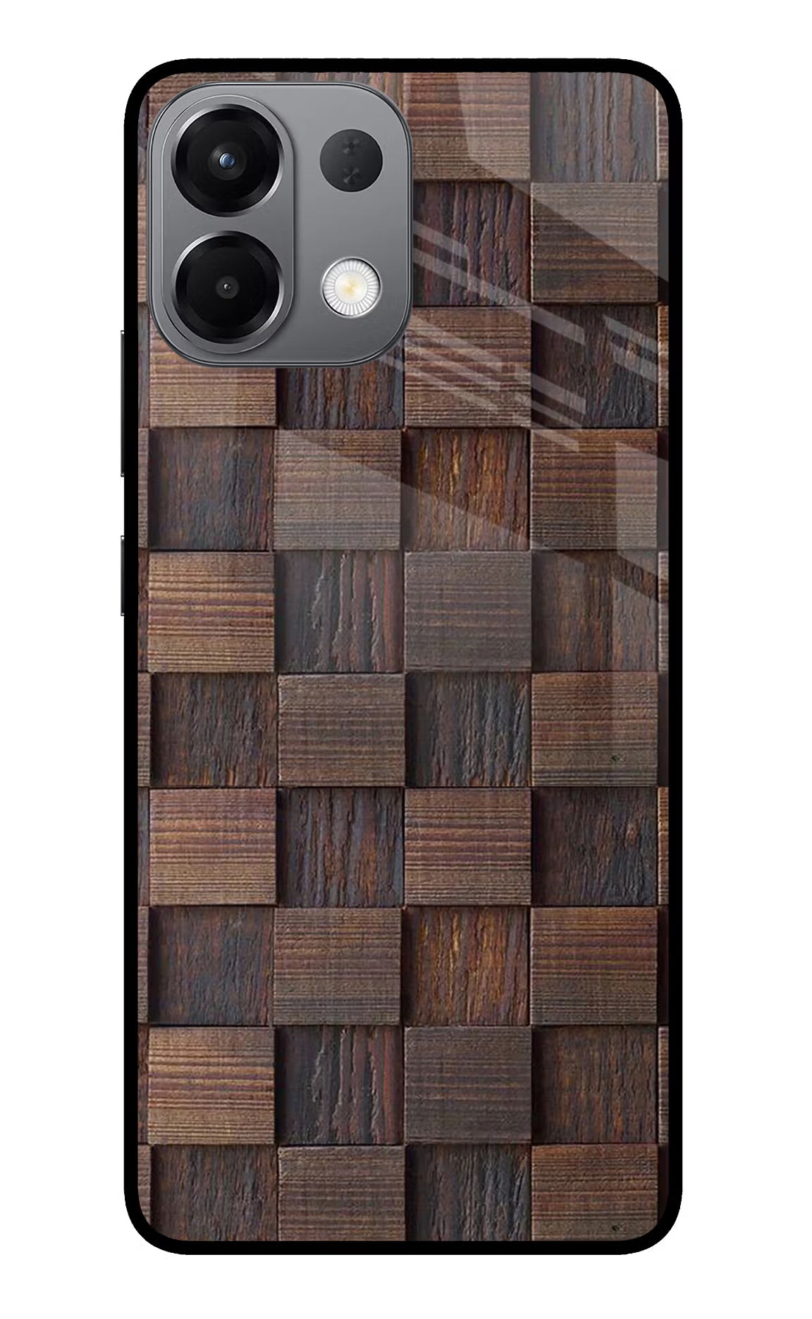 Wooden Cube Design Oppo K13 5G Glass Case - Wooden Cube Design Oppo K13 5G Glass Case Wooden Cube Design Oppo K13 5G Glass Case