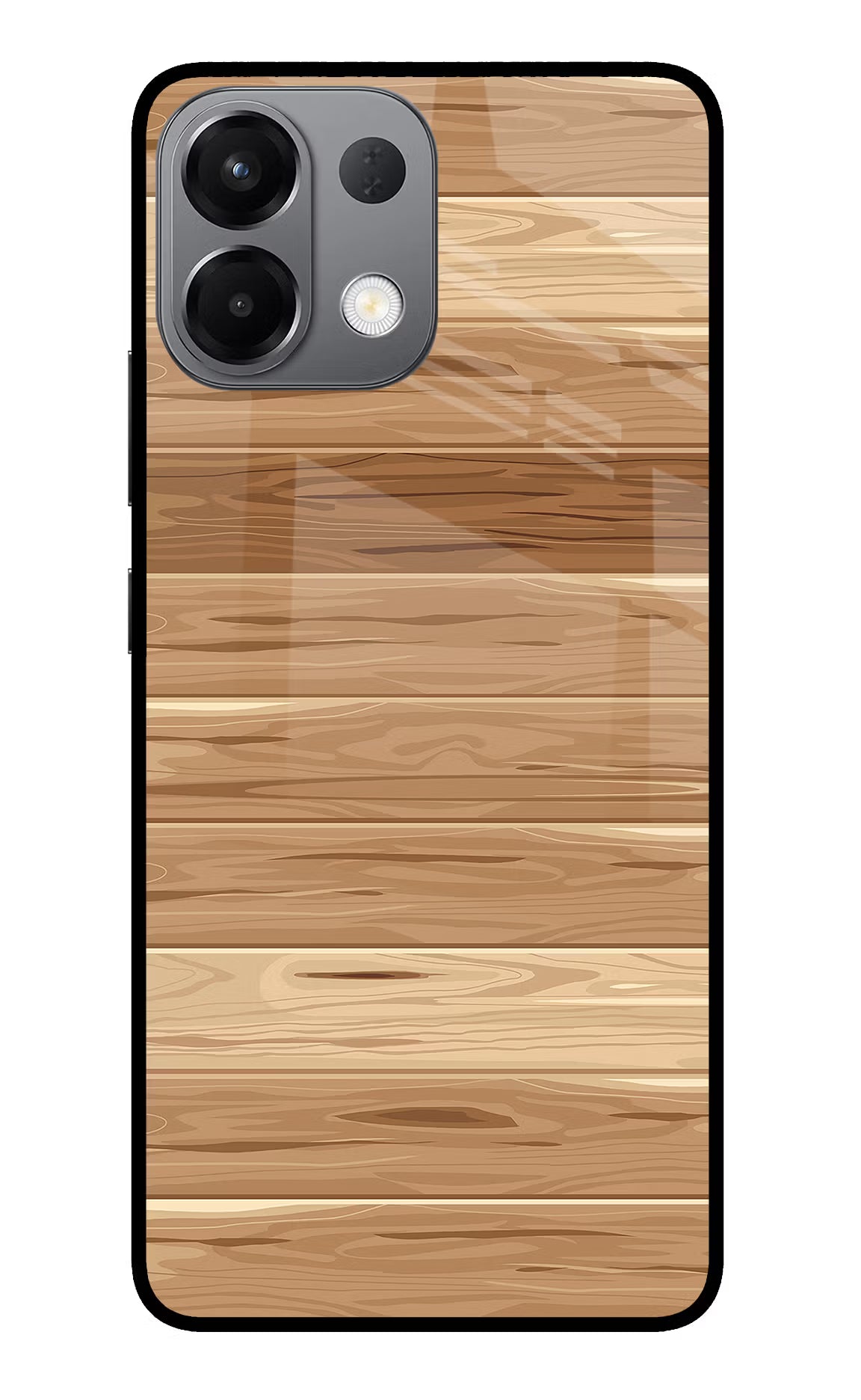 Wooden Vector Oppo K13 5G Glass Case Back Cover by Casekaro