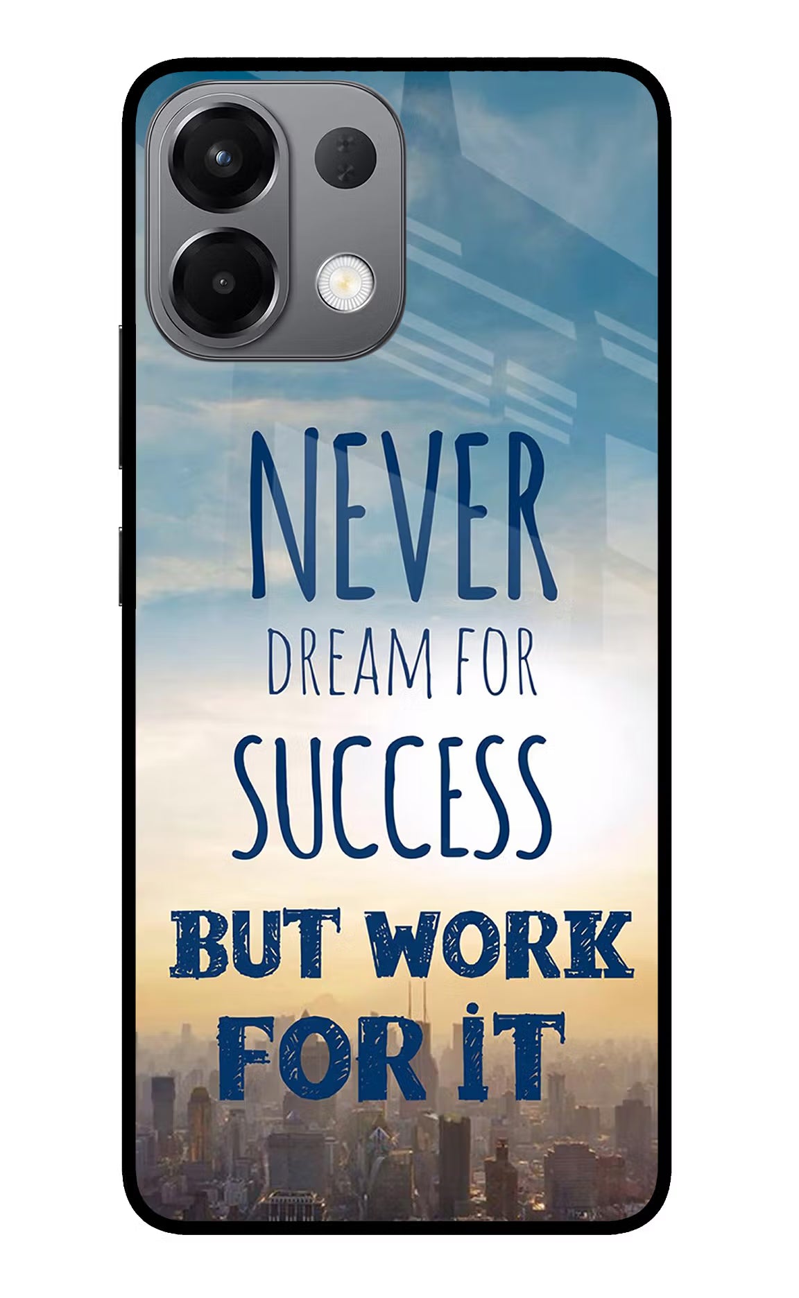 Never Dream For Success But Work For It Oppo K13 5G Glass Case Back Cover by Casekaro