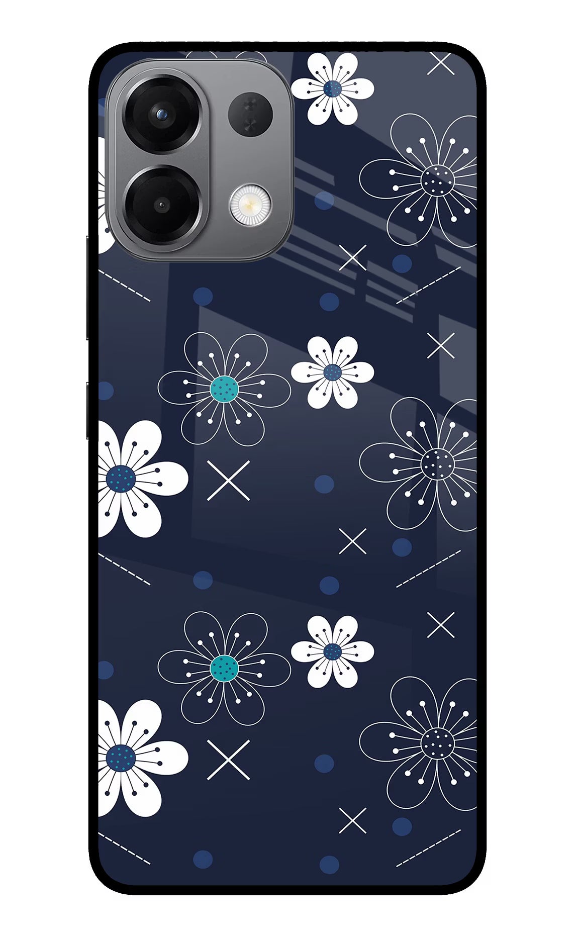Flowers Oppo K13 5G Glass Case - Flowers Oppo K13 5G Glass Case Flowers Oppo K13 5G Glass Case
