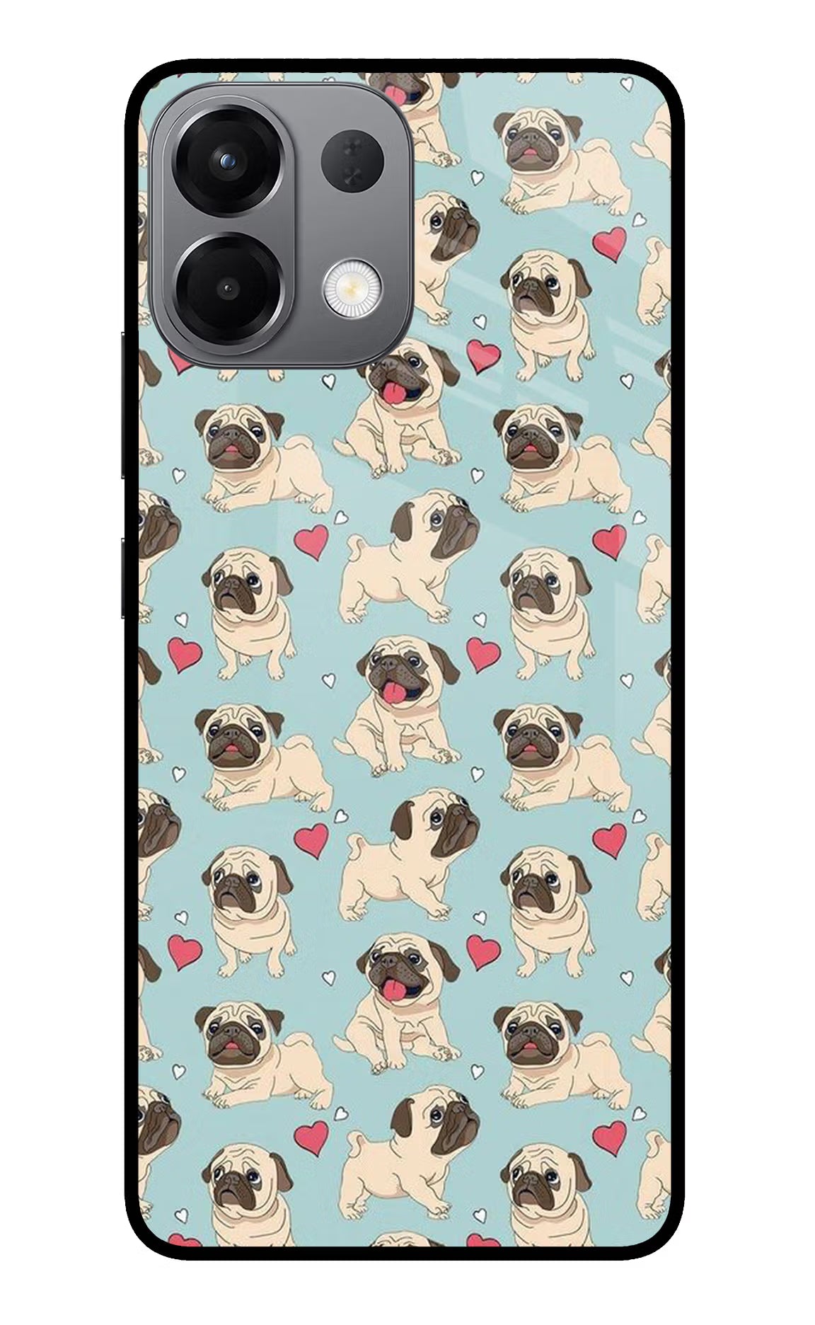 Pug Dog Oppo K13 5G Glass Case Back Cover by Casekaro
