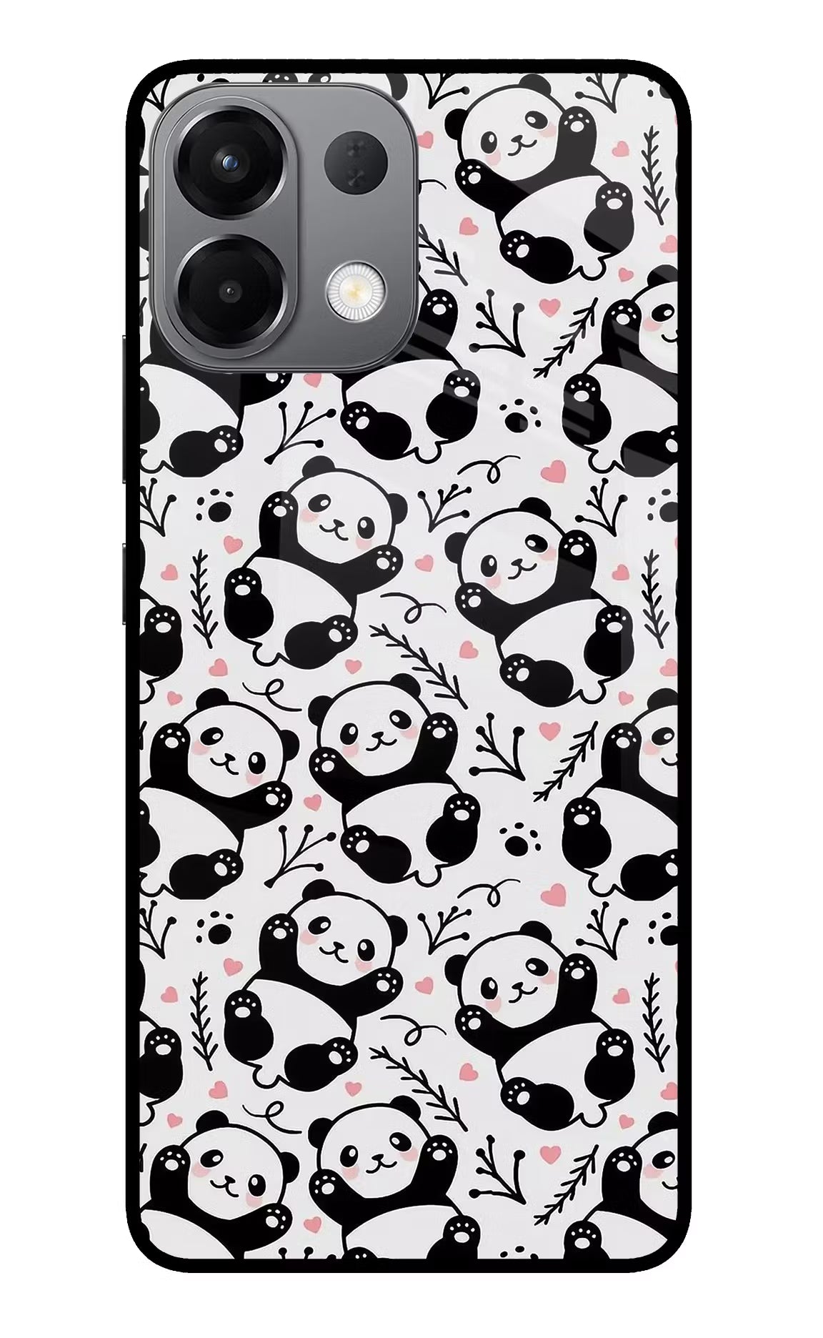Cute Panda Oppo K13 5G Glass Case Back Cover by Casekaro