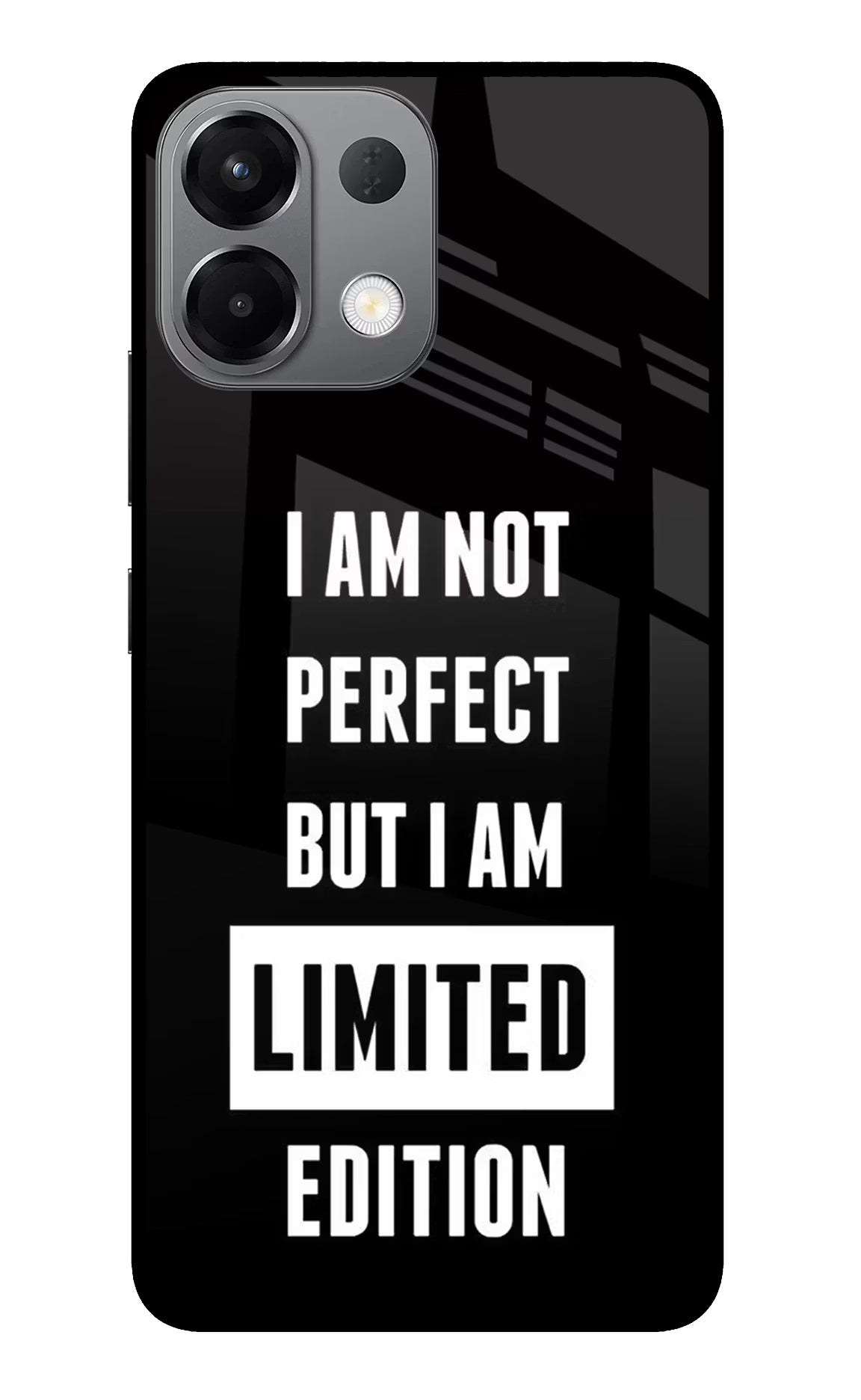 I Am Not Perfect But I Am Limited Edition Oppo K13 5G Glass Case - I Am Not Perfect But I Am Limited Edition Oppo K13 5G Glass Case I Am Not Perfect But I Am Limited Edition Oppo K13 5G Glass Case