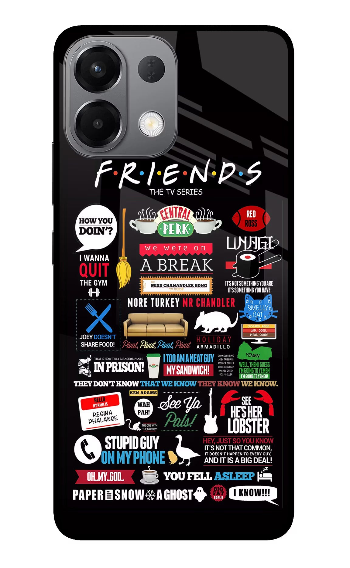 FRIENDS Oppo K13 5G Glass Case - FRIENDS Oppo K13 5G Glass Case FRIENDS Oppo K13 5G Glass Case