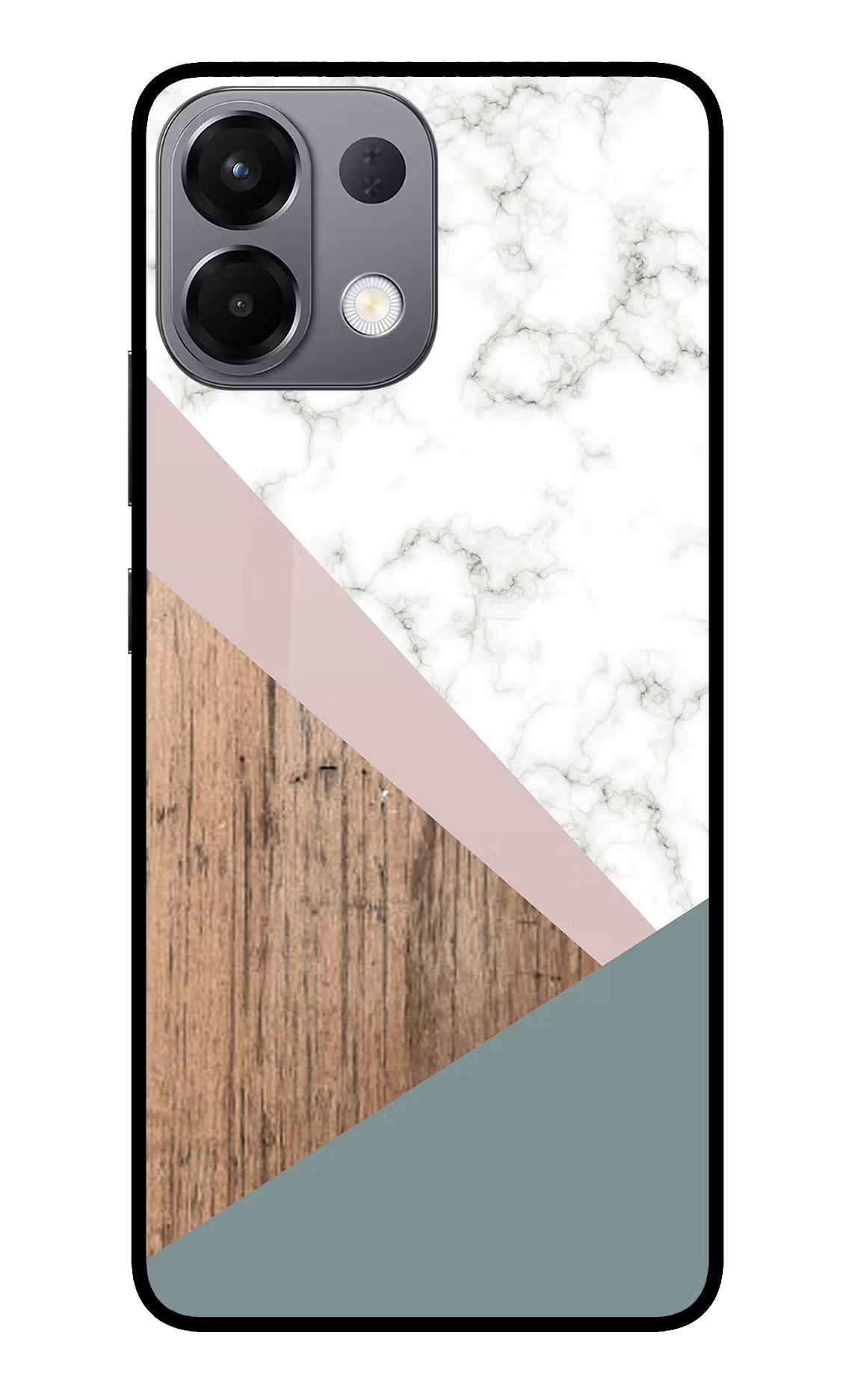 Marble wood Abstract Oppo K13 5G Glass Case Back Cover by Casekaro