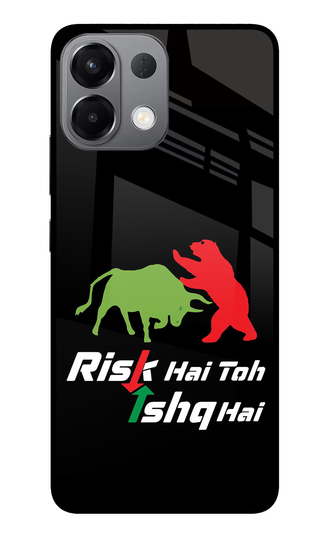 Risk Hai Toh Ishq Hai Oppo K13 5G Glass Case Back Cover by Casekaro