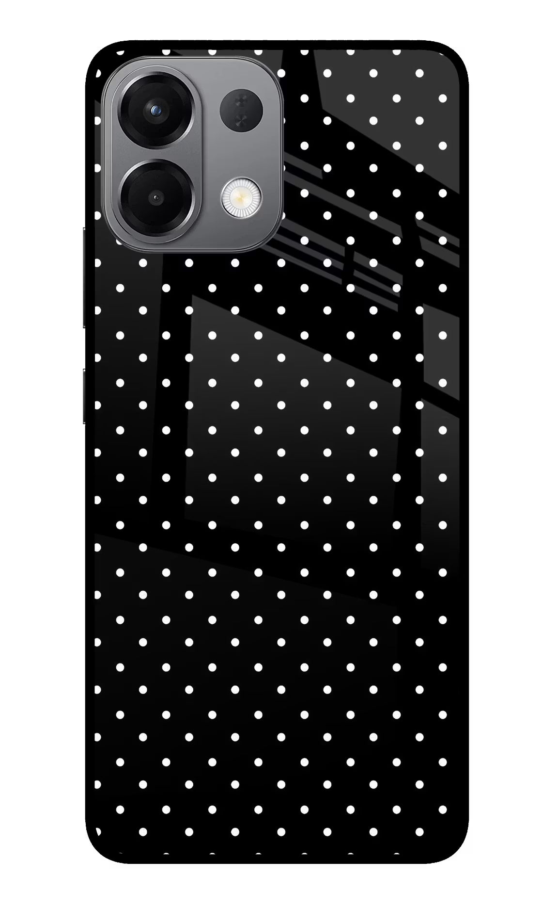 White Dots Oppo K13 5G Glass Case - White Dots Oppo K13 5G Glass Case White Dots Oppo K13 5G Glass Case