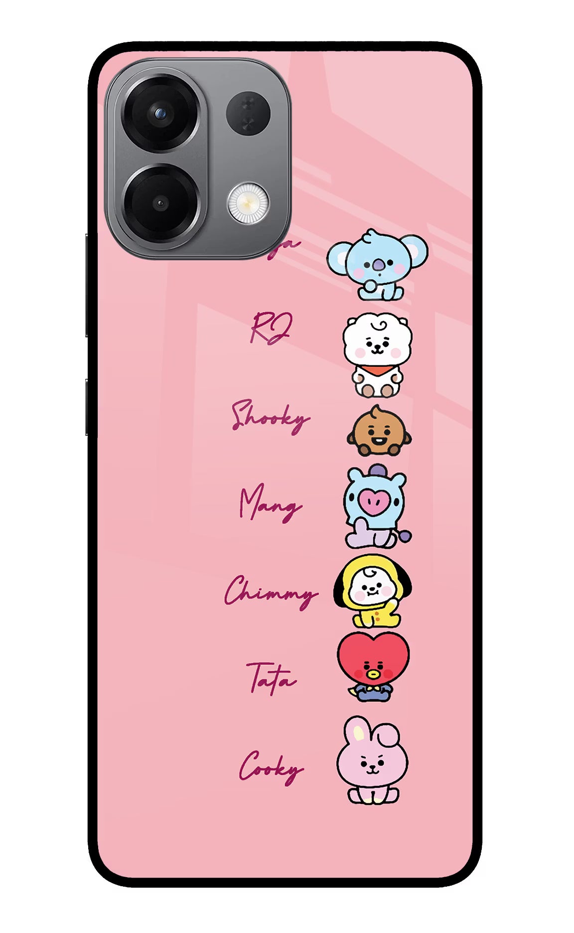BTS names Oppo K13 5G Back Cover - BTS names Oppo K13 5G Glass Case Back Cover by Casekaro BTS names Oppo K13 5G Glass Case Back Cover by Casekaro