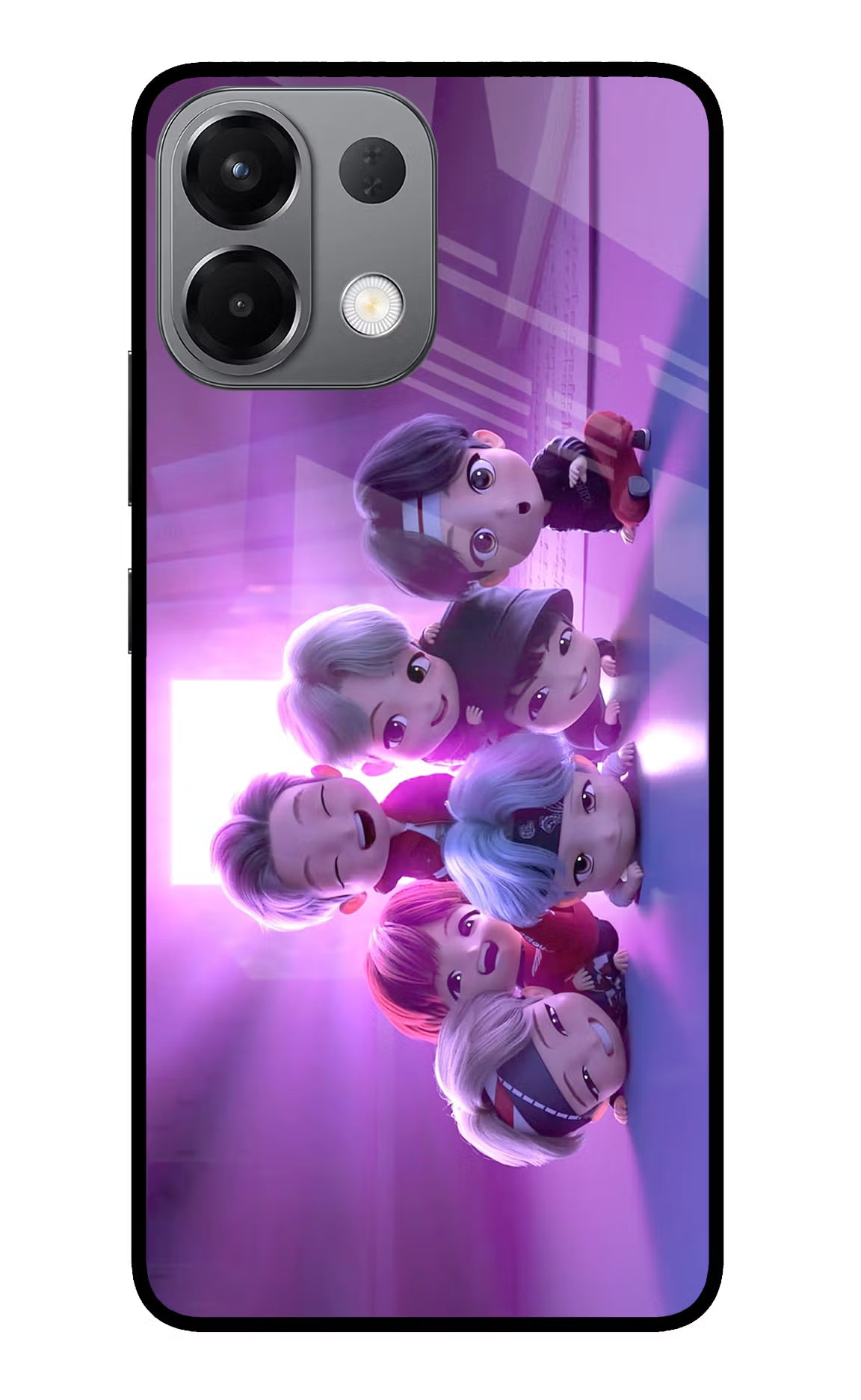 BTS Chibi Oppo K13 5G Glass Case - BTS Chibi Oppo K13 5G Glass Case BTS Chibi Oppo K13 5G Glass Case