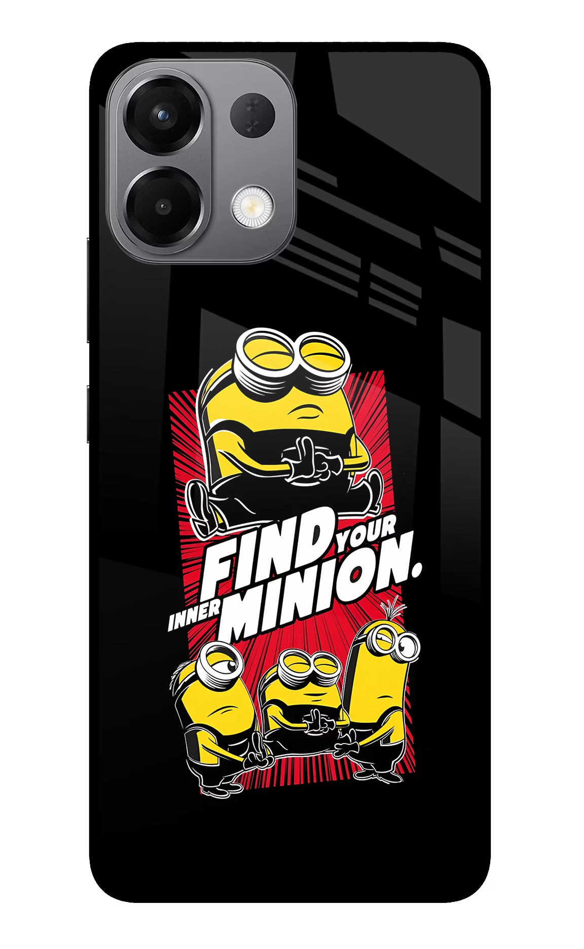 Find your inner Minion Oppo K13 5G Glass Case Back Cover by Casekaro