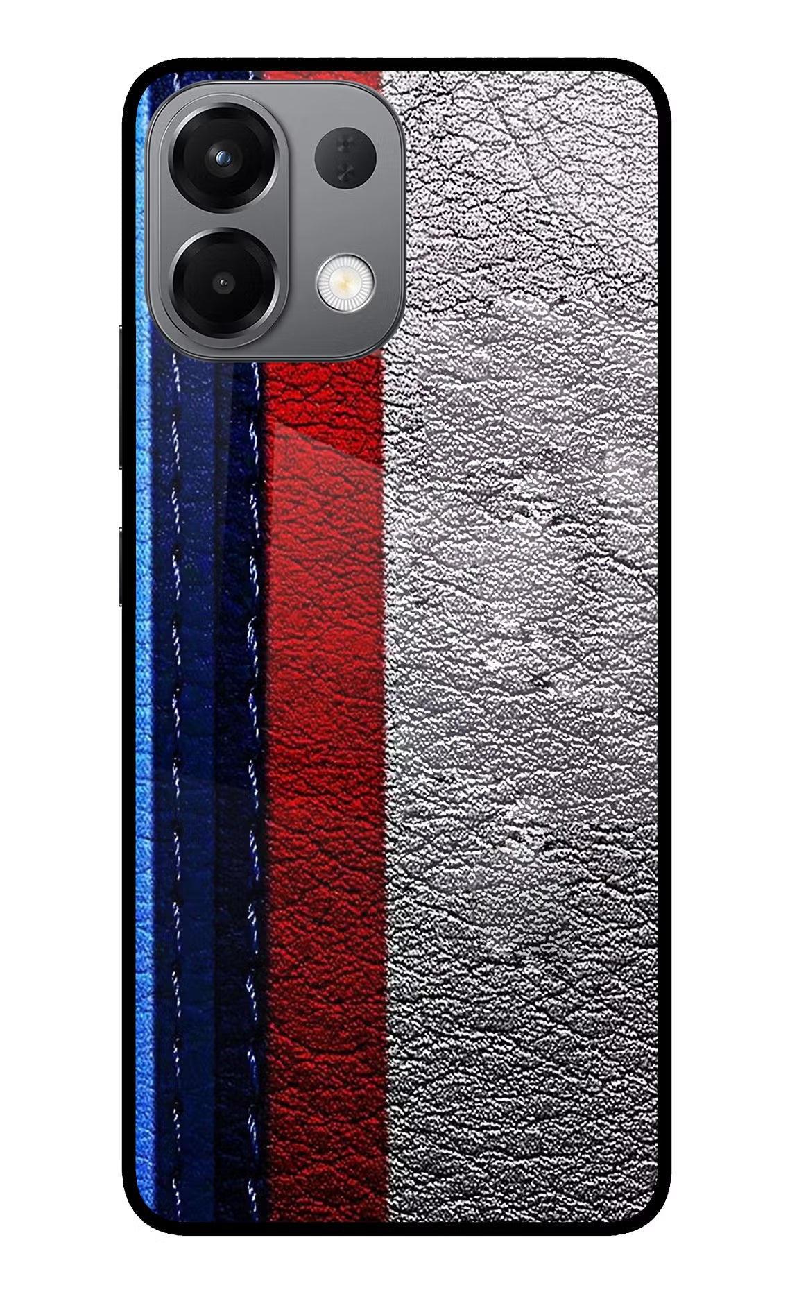 BMW Stripes Oppo K13 5G Back Cover - BMW Stripes Oppo K13 5G Glass Case Back Cover by Casekaro BMW Stripes Oppo K13 5G Glass Case Back Cover by Casekaro