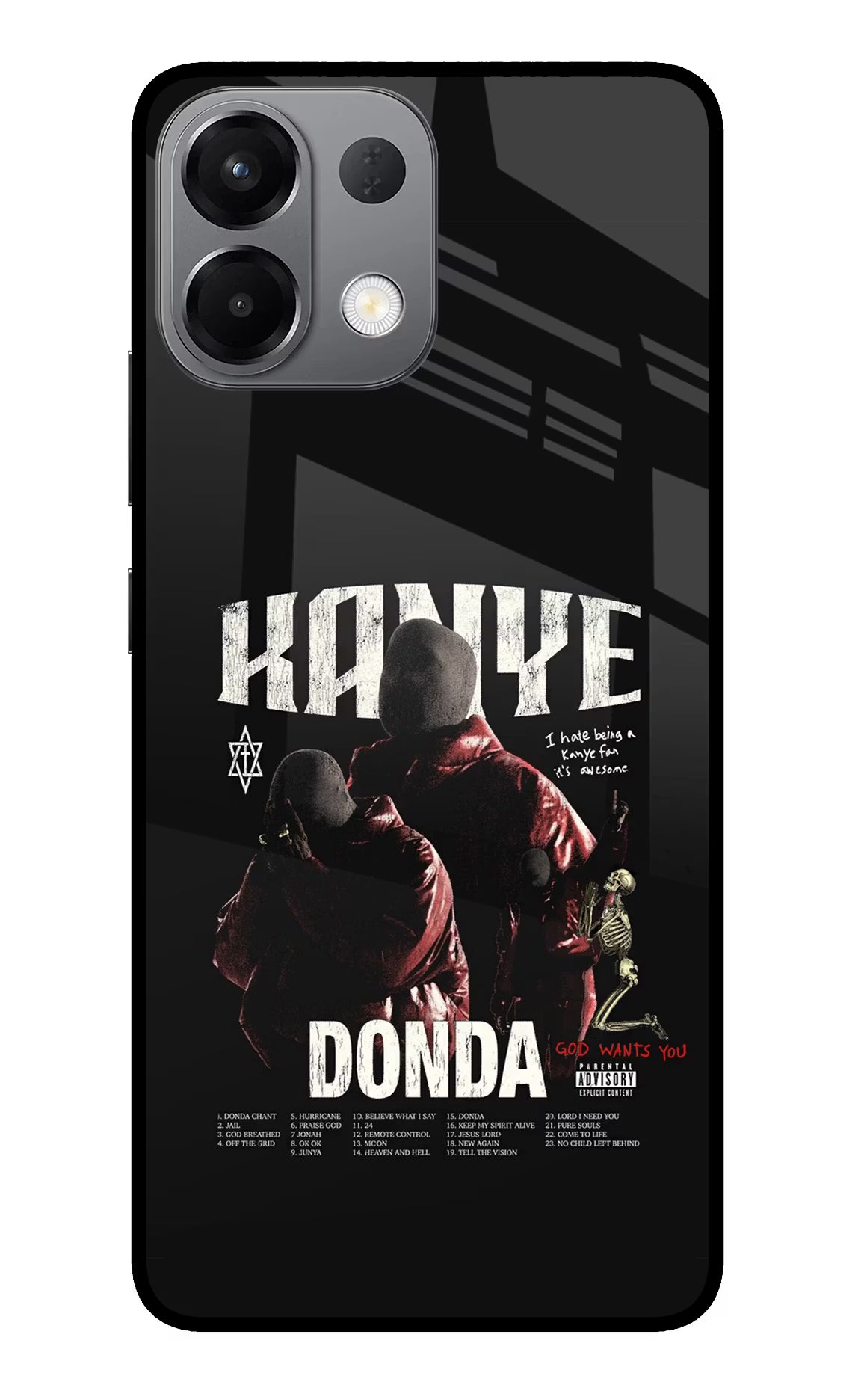 Donda Kanye West Oppo K13 5G Glass Case Back Cover by Casekaro