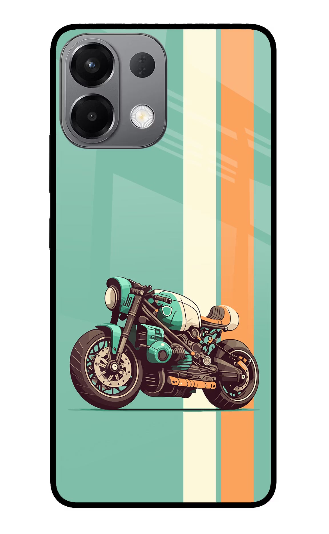 Striped Moto Drift Oppo K13 5G Glass Case - Striped Moto Drift Oppo K13 5G Glass Case Striped Moto Drift Oppo K13 5G Glass Case