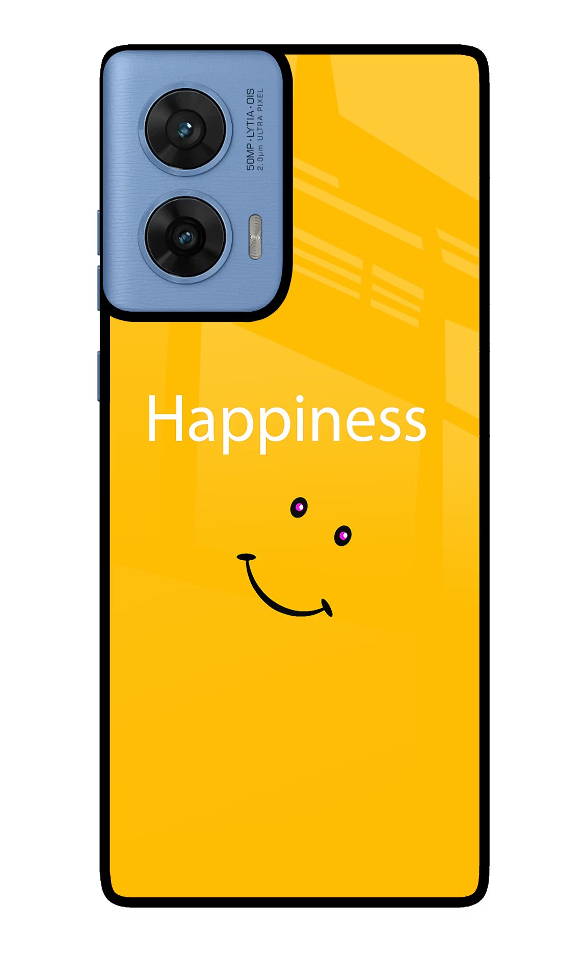 Happiness With Smiley Moto G96 5G Back Cover - Happiness With Smiley Moto G96 5G Glass Case Back Cover by Casekaro Happiness With Smiley Moto G96 5G Glass Case Back Cover by Casekaro
