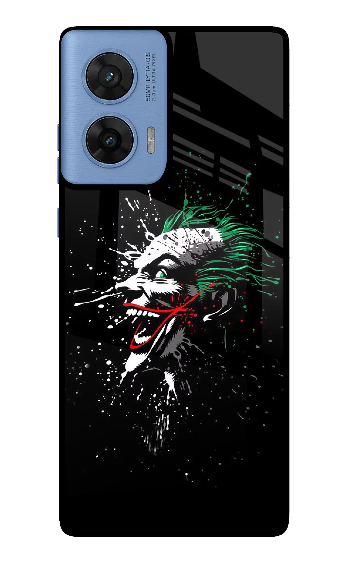 Joker Moto G96 5G Back Cover - Joker Moto G96 5G Glass Case Back Cover by Casekaro Joker Moto G96 5G Glass Case Back Cover by Casekaro