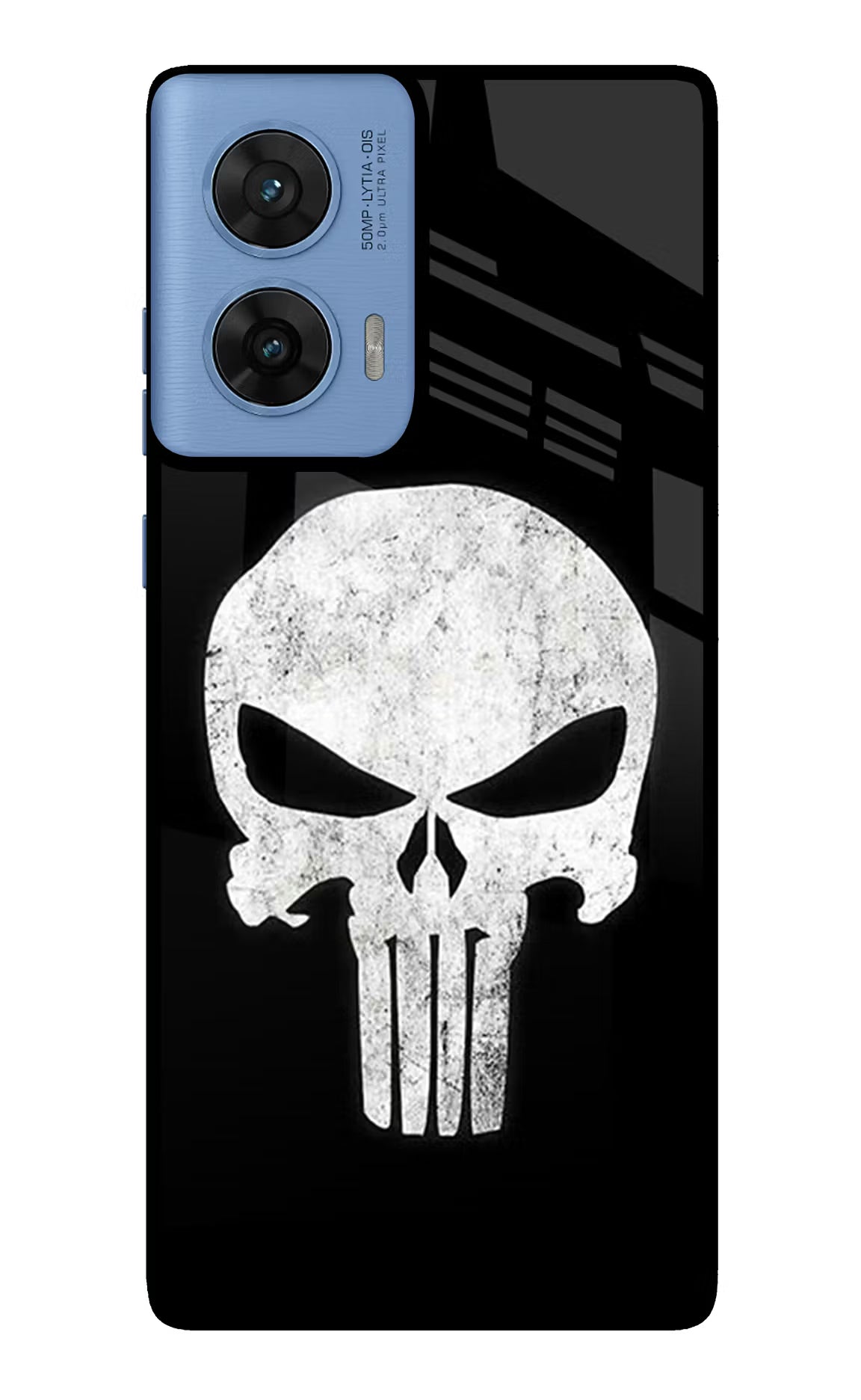 Punisher Skull Moto G96 5G Back Cover - Punisher Skull Moto G96 5G Glass Case Back Cover by Casekaro Punisher Skull Moto G96 5G Glass Case Back Cover by Casekaro
